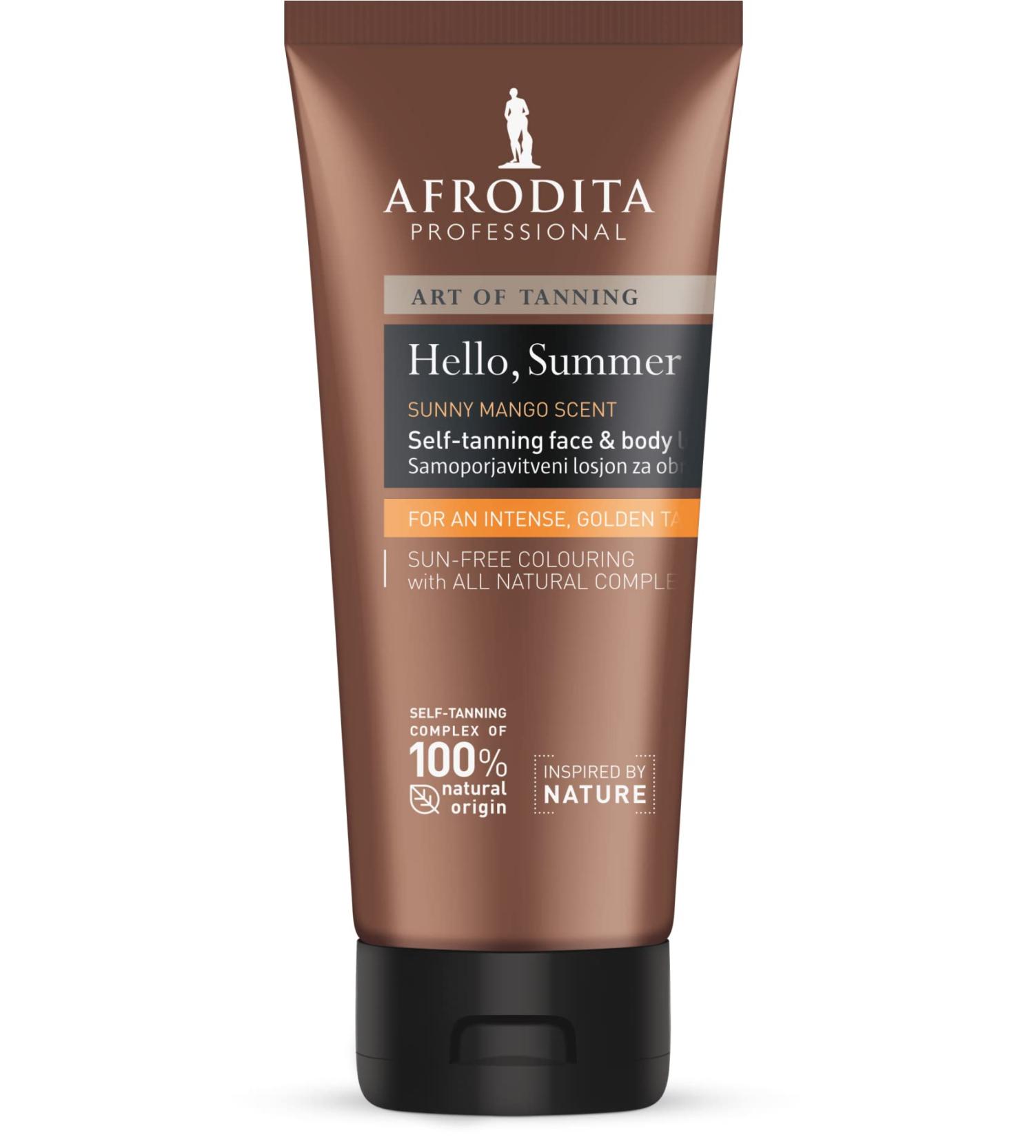 Afrodita Professional Art of Tanning - Hello Summer Self-Tanning Lotion for Face & Body | 150ml | Flawless Tan Without UV | Paraffin-Free - Buy Online on GoSupps.com