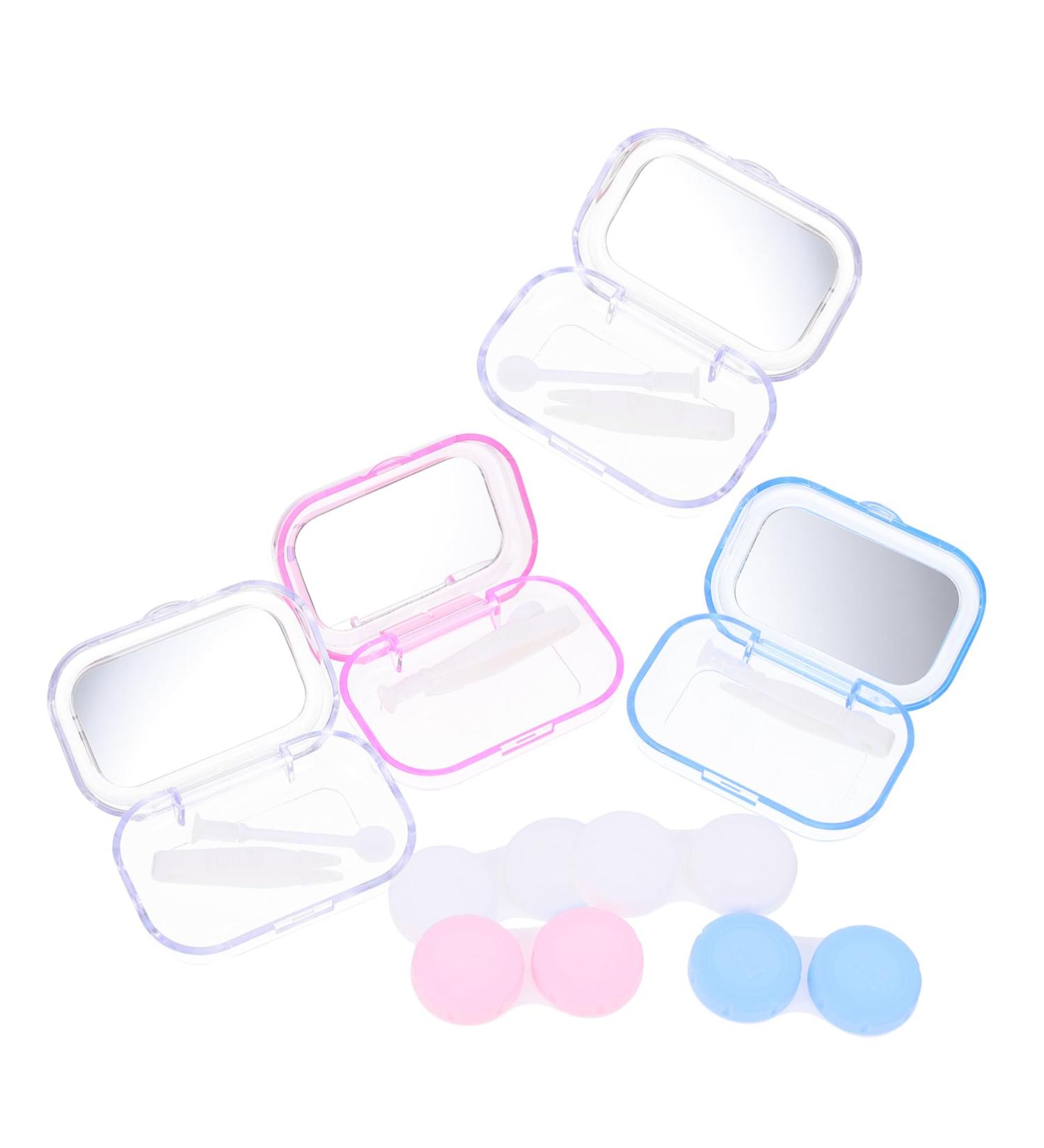 JECOMPRIS Cartoon Contact Lens Case - Compact Travel Holder | 4 Box Set for On-the-Go | Assorted Colors | Perfect for Contacts 6.5x4.5x2.5CM - Buy Online on GoSupps.com