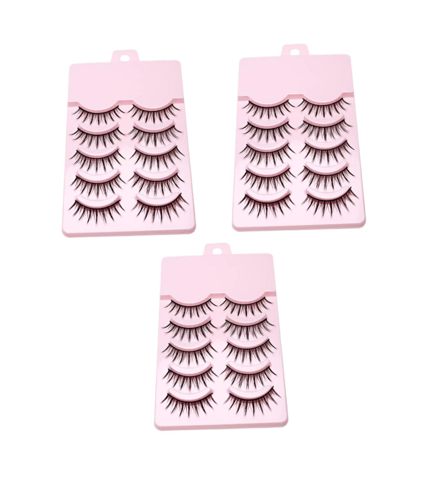 15 Pairs Fake Eyelashes Lash Extensions Makeup Extensions Lashes False Eyelash Reusable Natural Makeup Eyelash False Eyelashes Women Fake Lash Fluffy Extend Miss Fiber - Buy Online on GoSupps.com