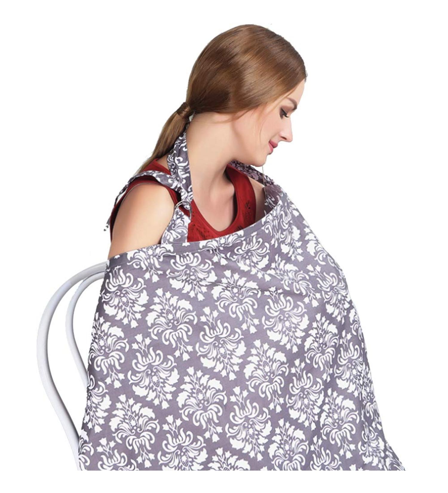 Boerni Large Nursing Cover - Breathable & Soft Breastfeeding Protection (Deep Grey) - Buy Online on GoSupps.com