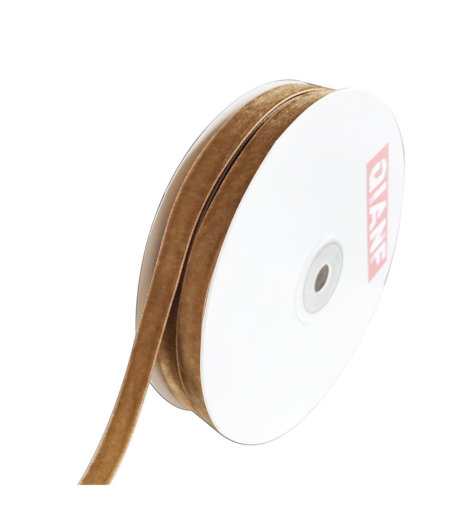 QIANF Vintage Khaki Velvet Ribbon - 3/8 Inch x 25Yd - 143-Khaki - Buy Online on GoSupps.com