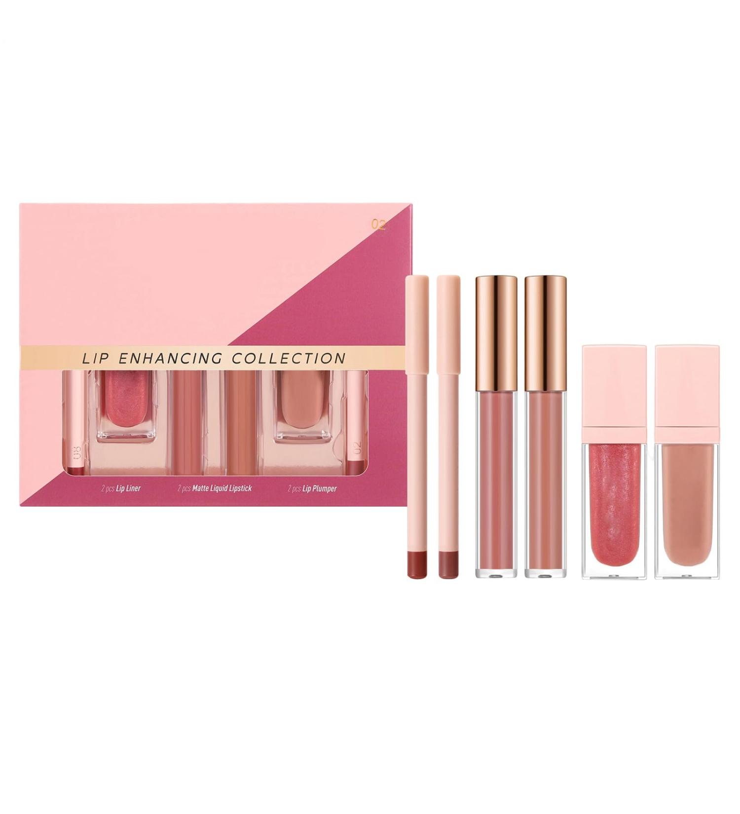 Lot de Teint L vres | Maquillage Mat R sistant Kit Cosm tique Beaut - Kit 6 Pi ces Produits Beaut L vres pour Filles et Femmes Quotidien F te Voyage Vacances - Buy Online on GoSupps.com