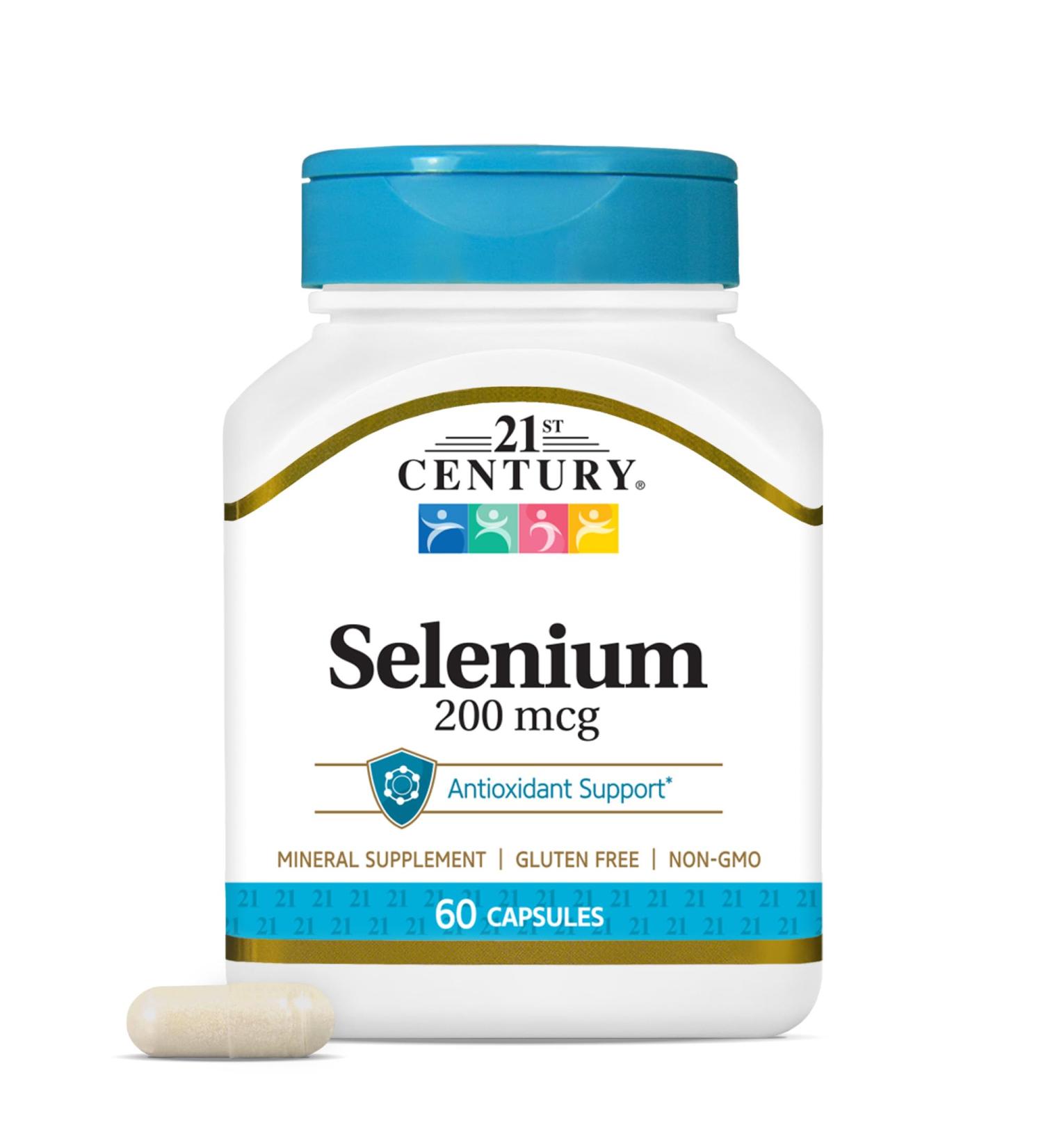21st Century Selenium 200 mcg Capsules, 60 Count - Buy Online on GoSupps.com