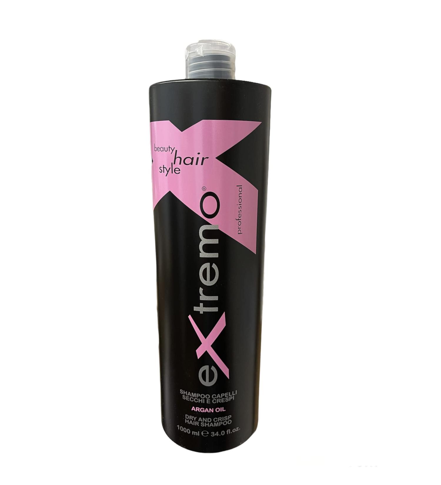 extremo extremo Argan Shampoo for Dry and Frizzy Hair - 1 Litre - Made in Italy