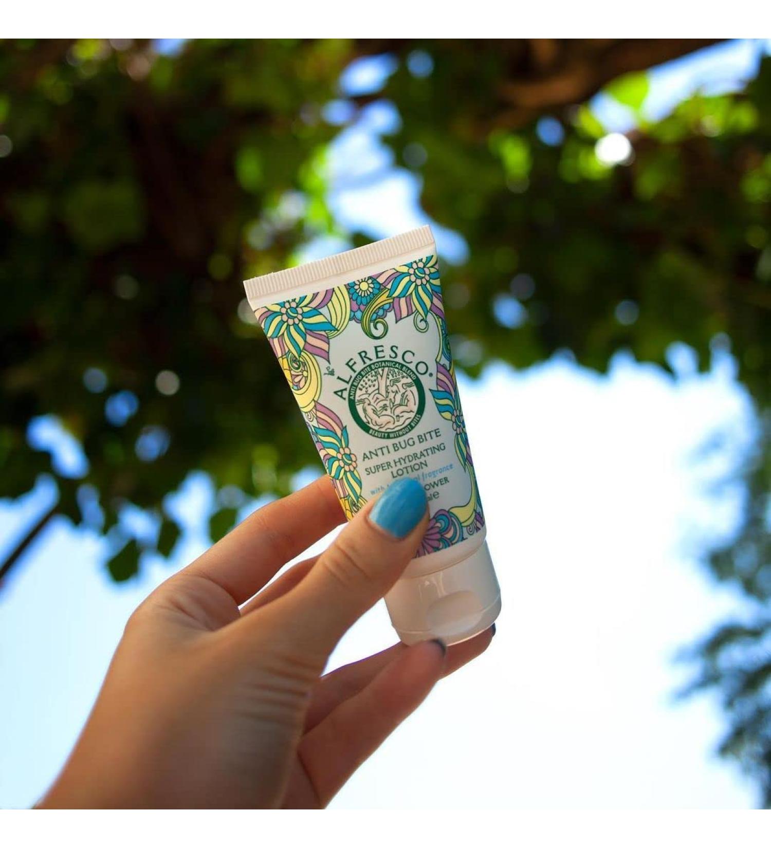 Alfresco Natural Mosquito Repellent Flower Power Lotion 50ml | DEET Free with 22 Essential Oils | Safe Bug Bite Protection for Kids & Babies - Buy Online on GoSupps.com