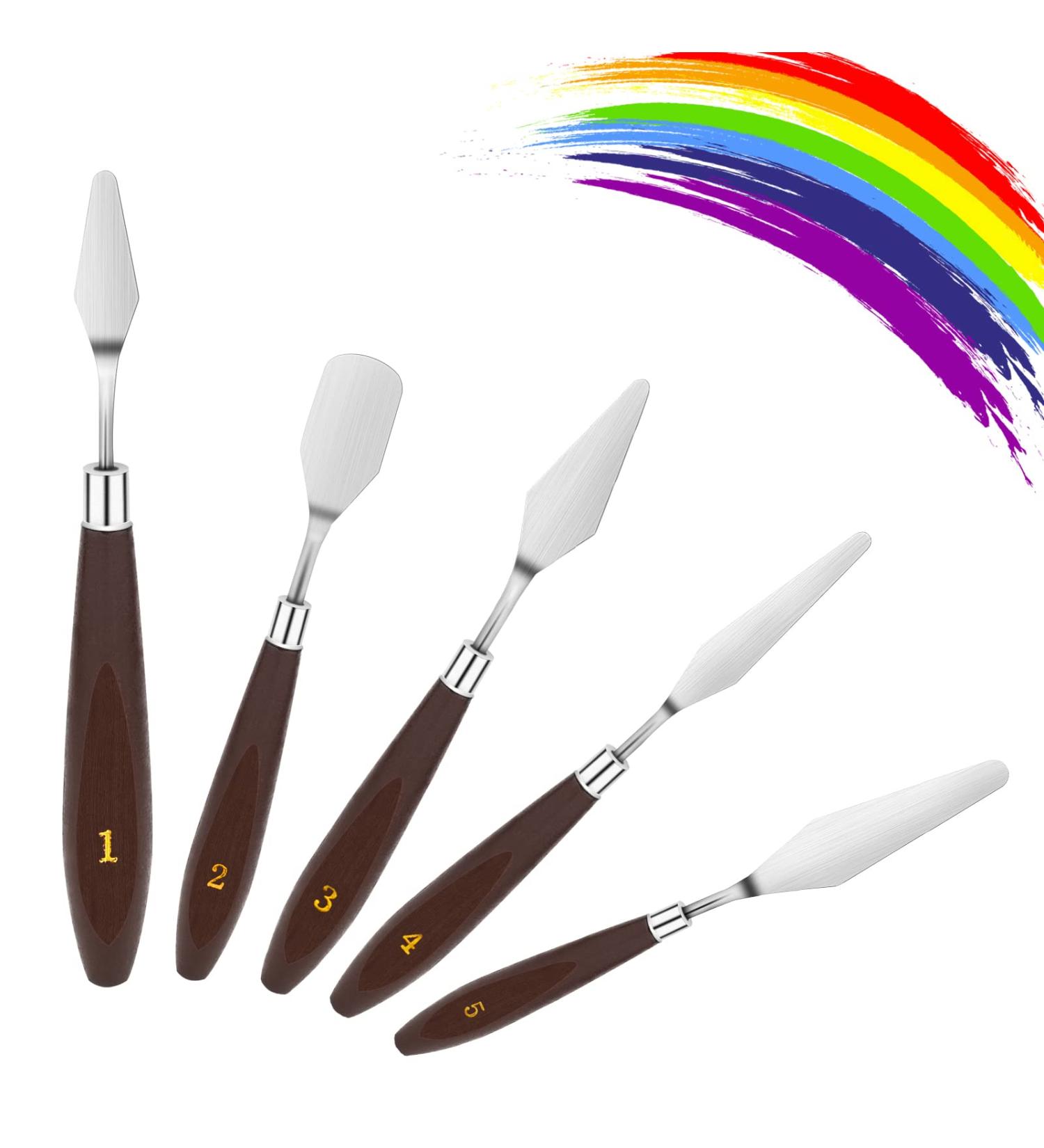 YunQiDeer 5-Piece Palette Knife Set for Oil and Acrylic Painting - Buy Online on GoSupps.com