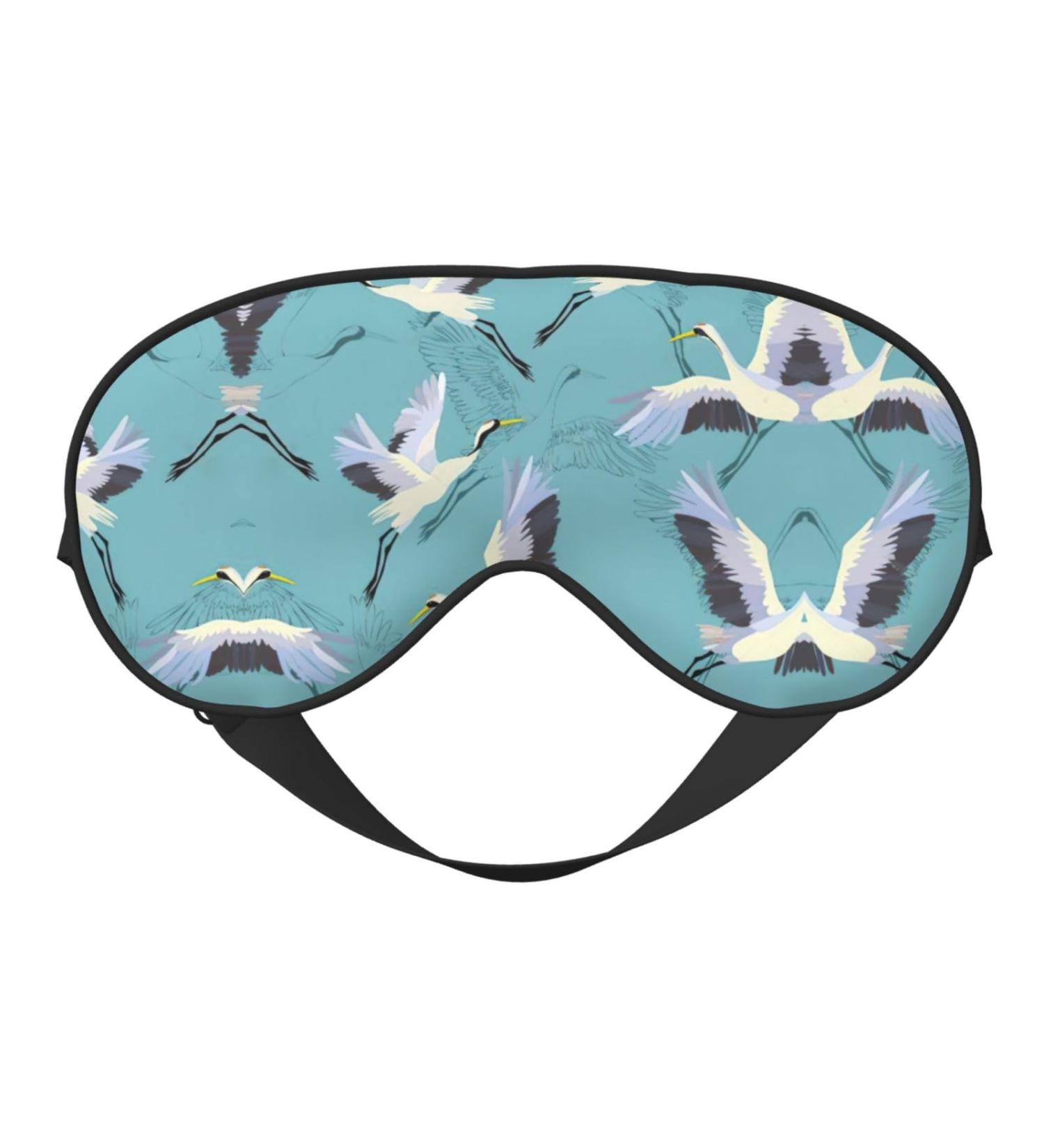 Flying Cranes Soft Sleep Eye Mask | Female Breathable Eye Patch for Travel & Relaxation - Shop Now - Buy Online on GoSupps.com