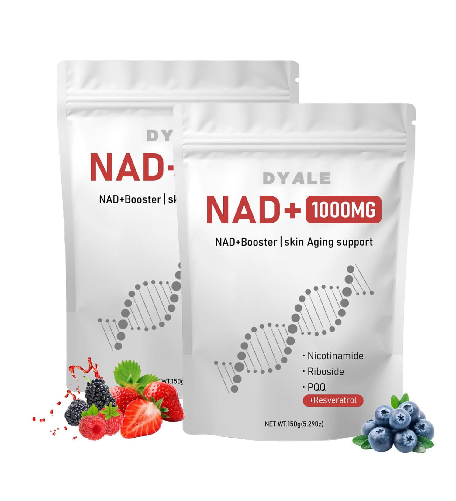 NAD+ Supplement 1000mg with Nicotinamide Riboside PQQ & Resveratrol Triple Action Formula for Energy Focus & Antioxidant Support Advanced NAD Supplement for Men & Women 30 Day Supply (2PCS) - Buy Online on GoSupps.com