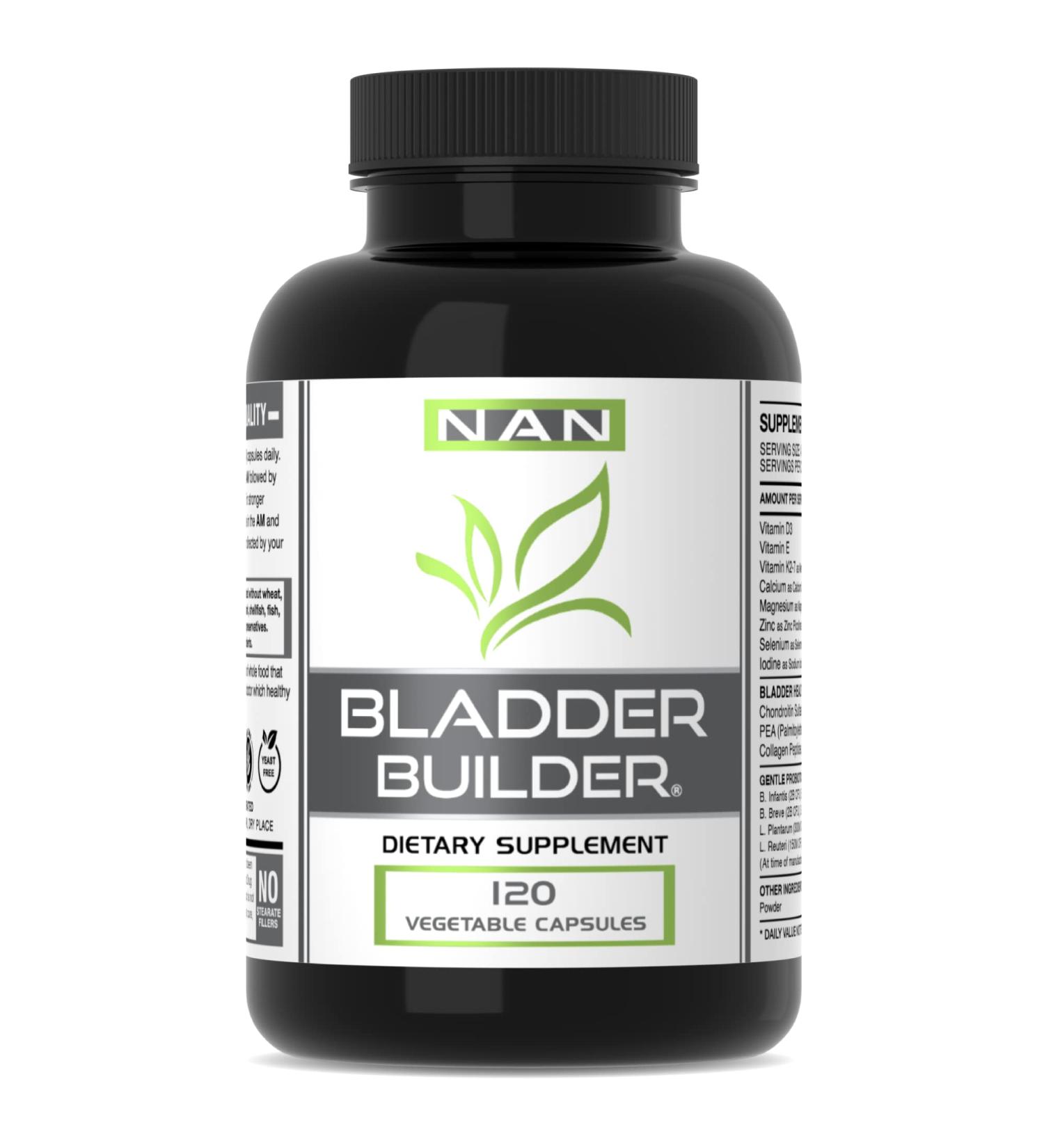 BLADDER BUILDER 120 Capsules - Maximum Strength for Recurrent Bladder Discomfort | Support for Urinary Tract & Pelvic Floor | USA Made - Buy Online on GoSupps.com
