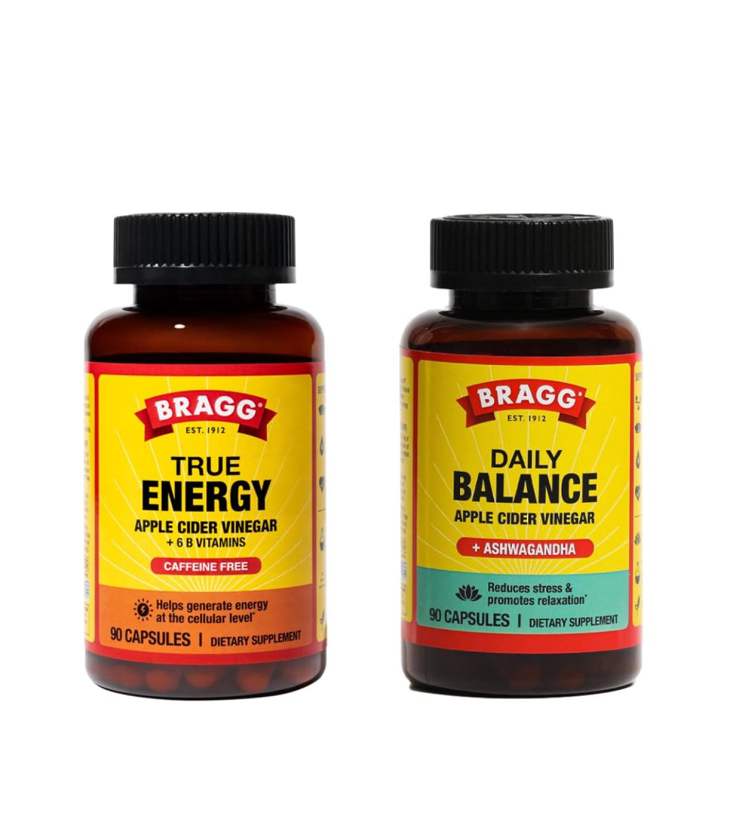 Apple Cider Vinegar Capsules with 6 B Vitamins and Ashwagandha for Daily Balance and Stress Relief - 750mg Acetic Acid - Non-GMO Vegan Gluten Free - Buy Online on GoSupps.com