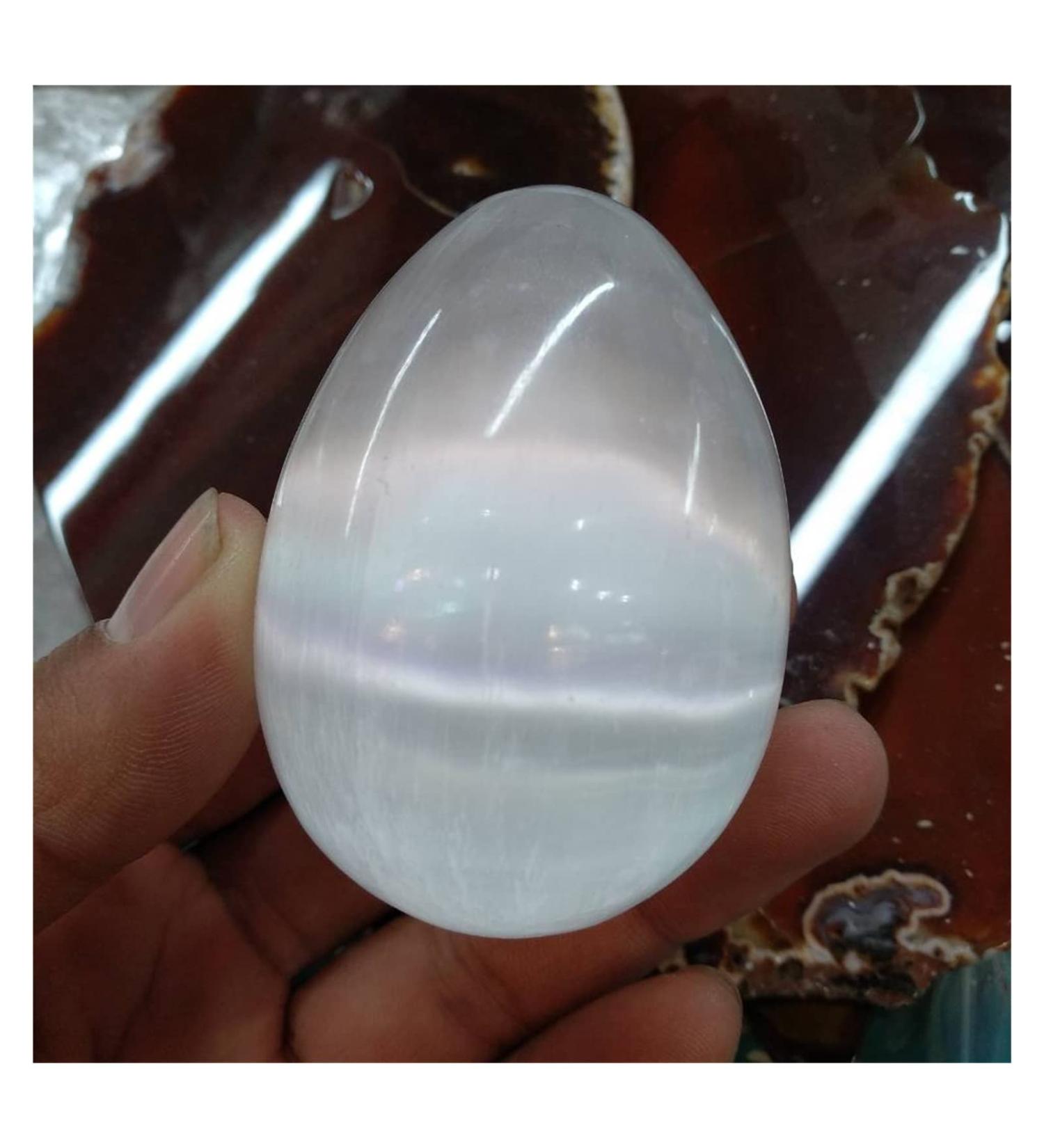 Crystal 1pc Polished Shiny White Selenite Stones Crystal Gemstone Stones - Buy Online on GoSupps.com