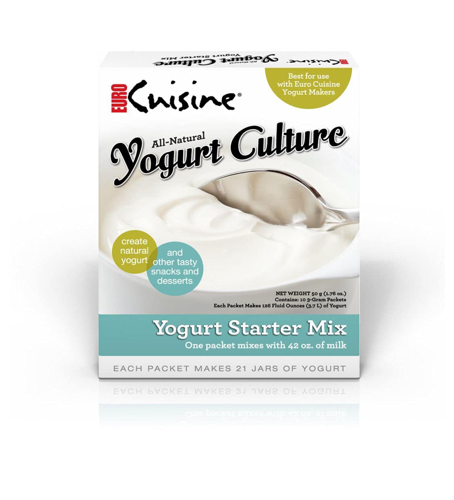 Euro Cuisine RI1020 All Natural Yogurt Culture Starter 10 x 3g Packets - 1 Pack - Buy Online on GoSupps.com
