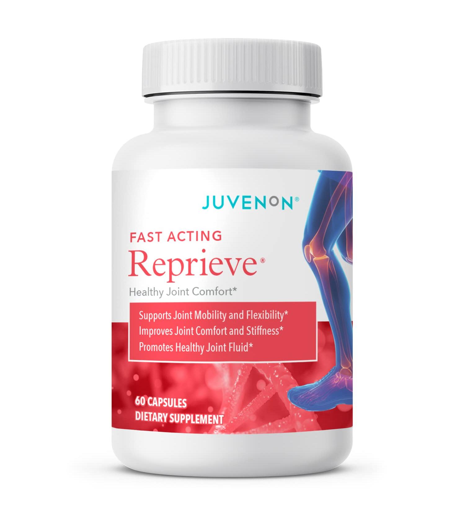 Juvenon Reprieve Capsules (60 Capsules) - Fast-Acting Joint Comfort Supplement and Effective Joint Support Solution Research Verified - Buy Online on GoSupps.com