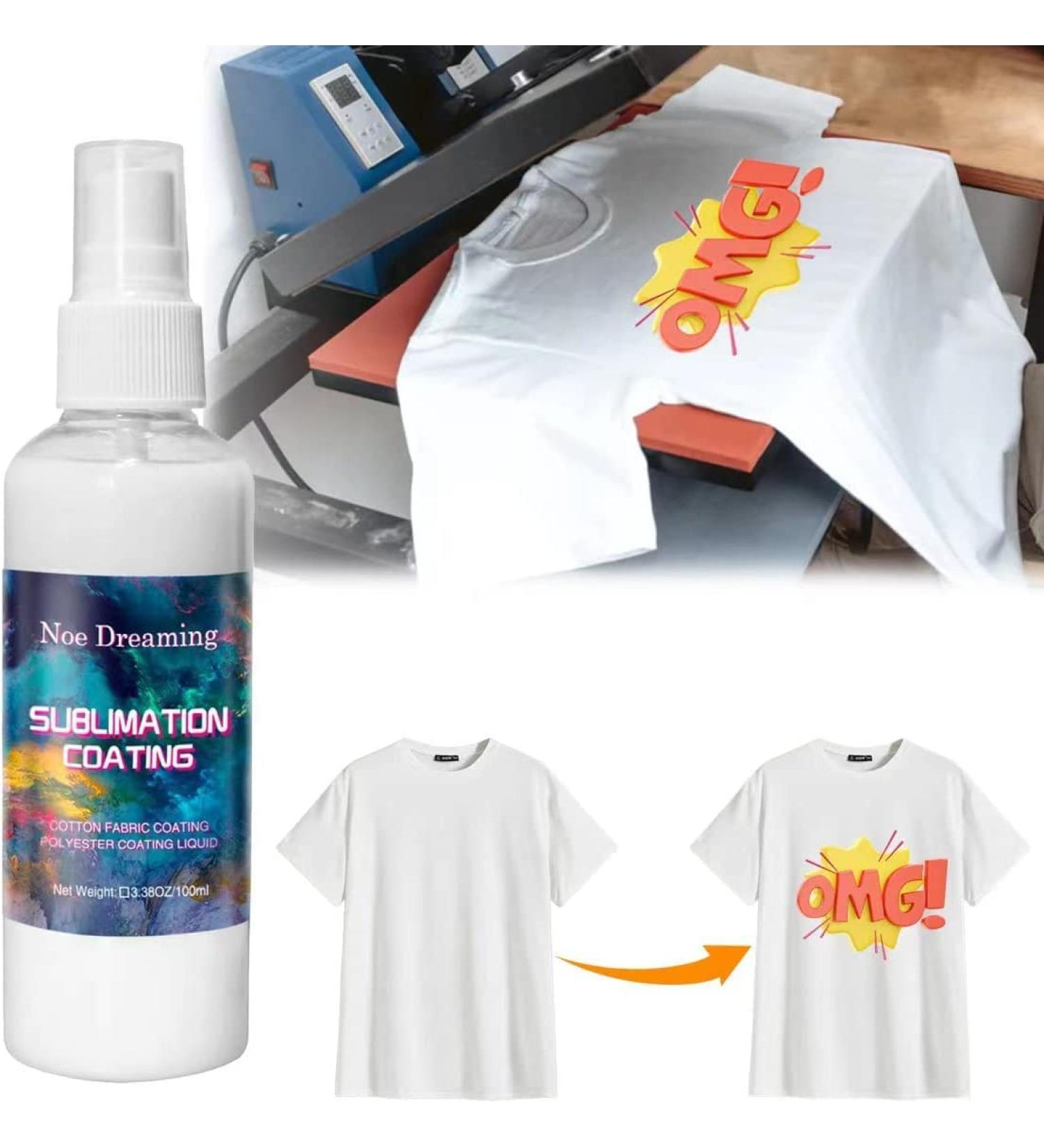 2 Pack X100ml Sublimation Coating Spray for Cotton & Polyester - High Adhesion, Quick Dry, Vibrant Colors - Buy Online on GoSupps.com
