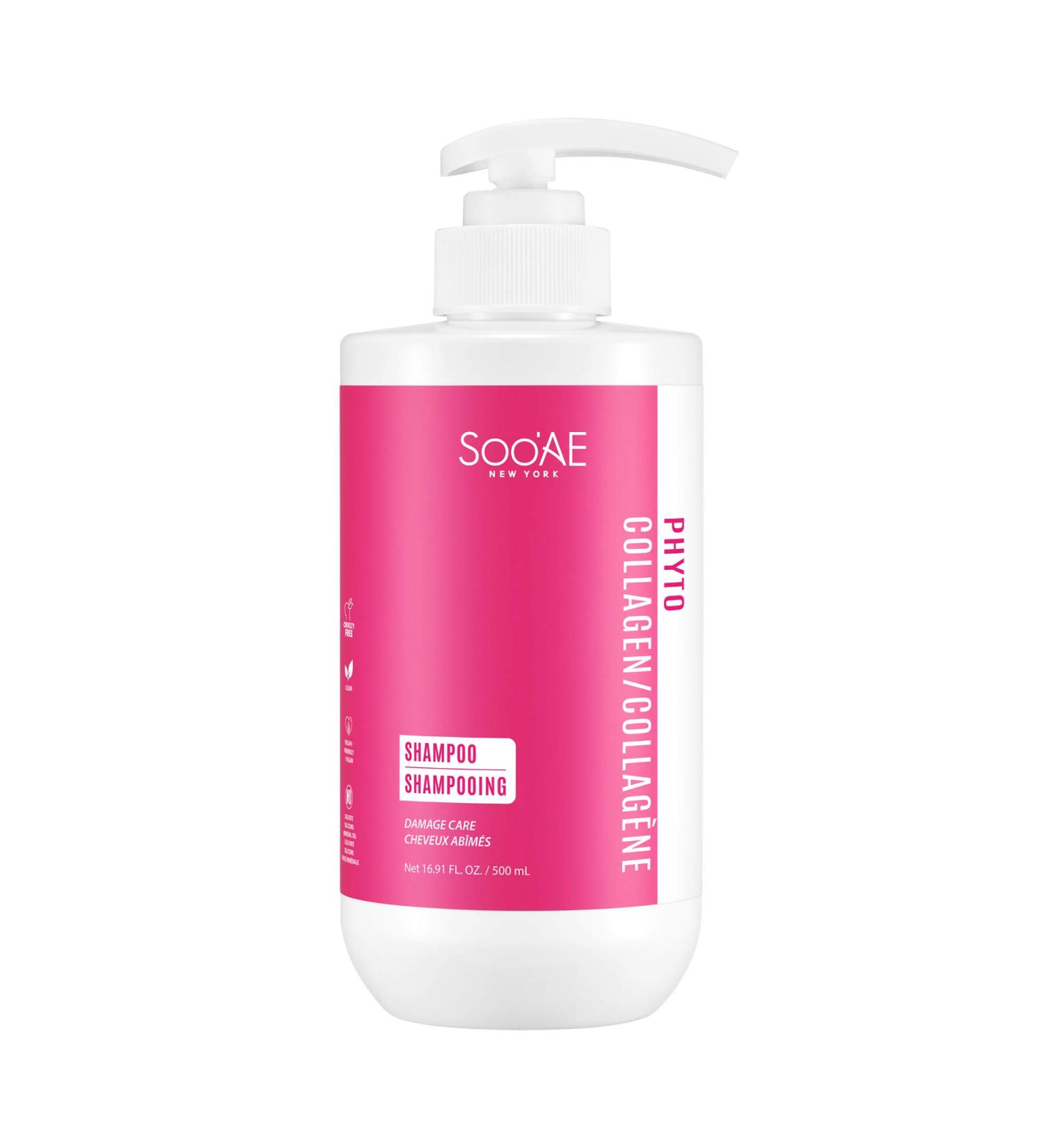 SOOAE Phyto Collagen Shampoo - Vegan Cruelty-Free Plant Collagen for Dry & Damaged Hair - Buy Online on GoSupps.com