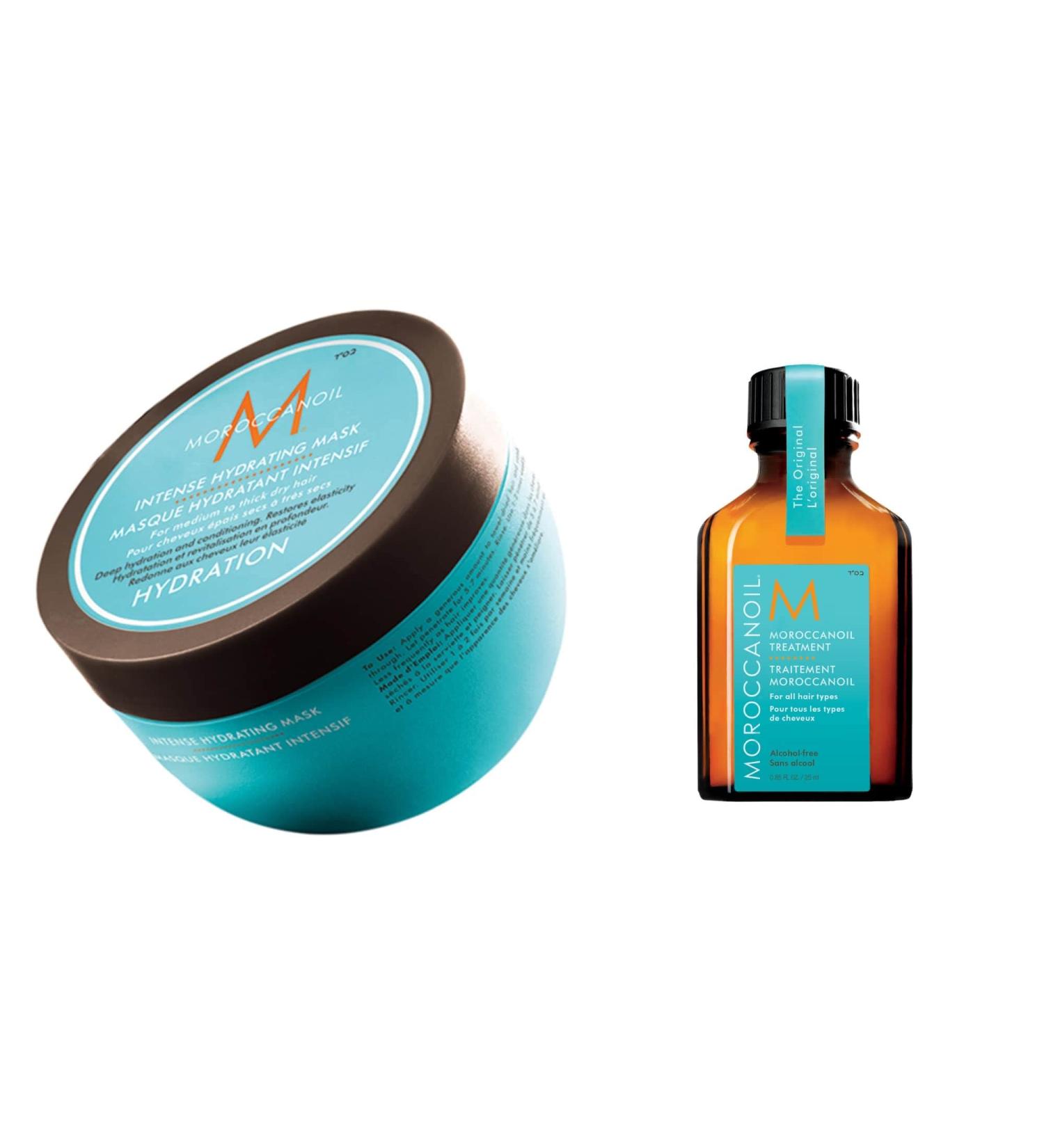 Moroccanoil Intensive Hydration Mask 250ml & Original Treatment 25ml Bundle - Deep Moisture for All Hair Types | International Shipping Available - Buy Online on GoSupps.com
