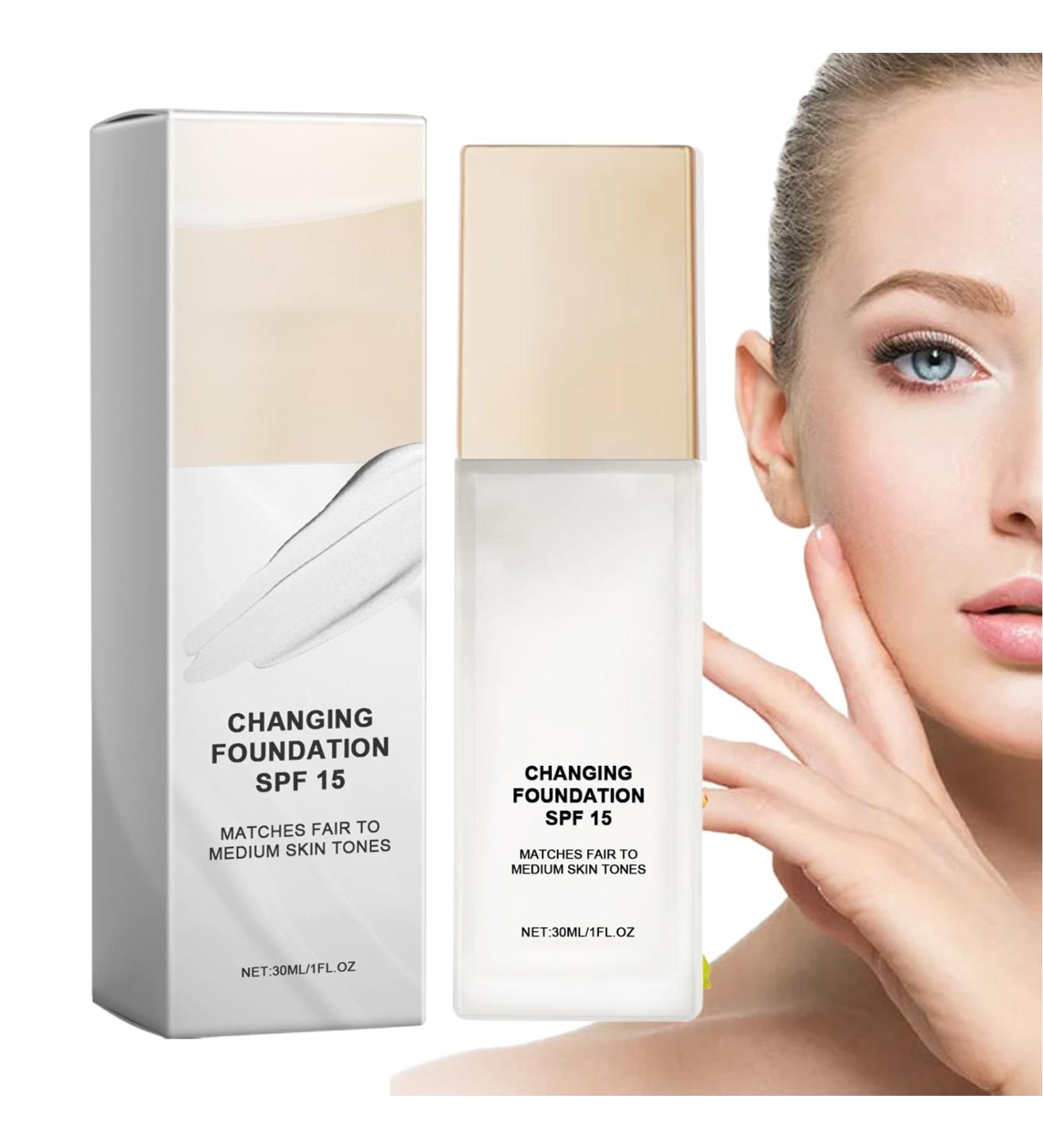  Gvblkq Color Matching Foundation - 30 ml Colour Changing Concealer Cosmetic Face Pigment Changing Formula Hydrating Liquid Cover Device Beauty Solution For Complexion Blending - Buy Online on GoSupps.com