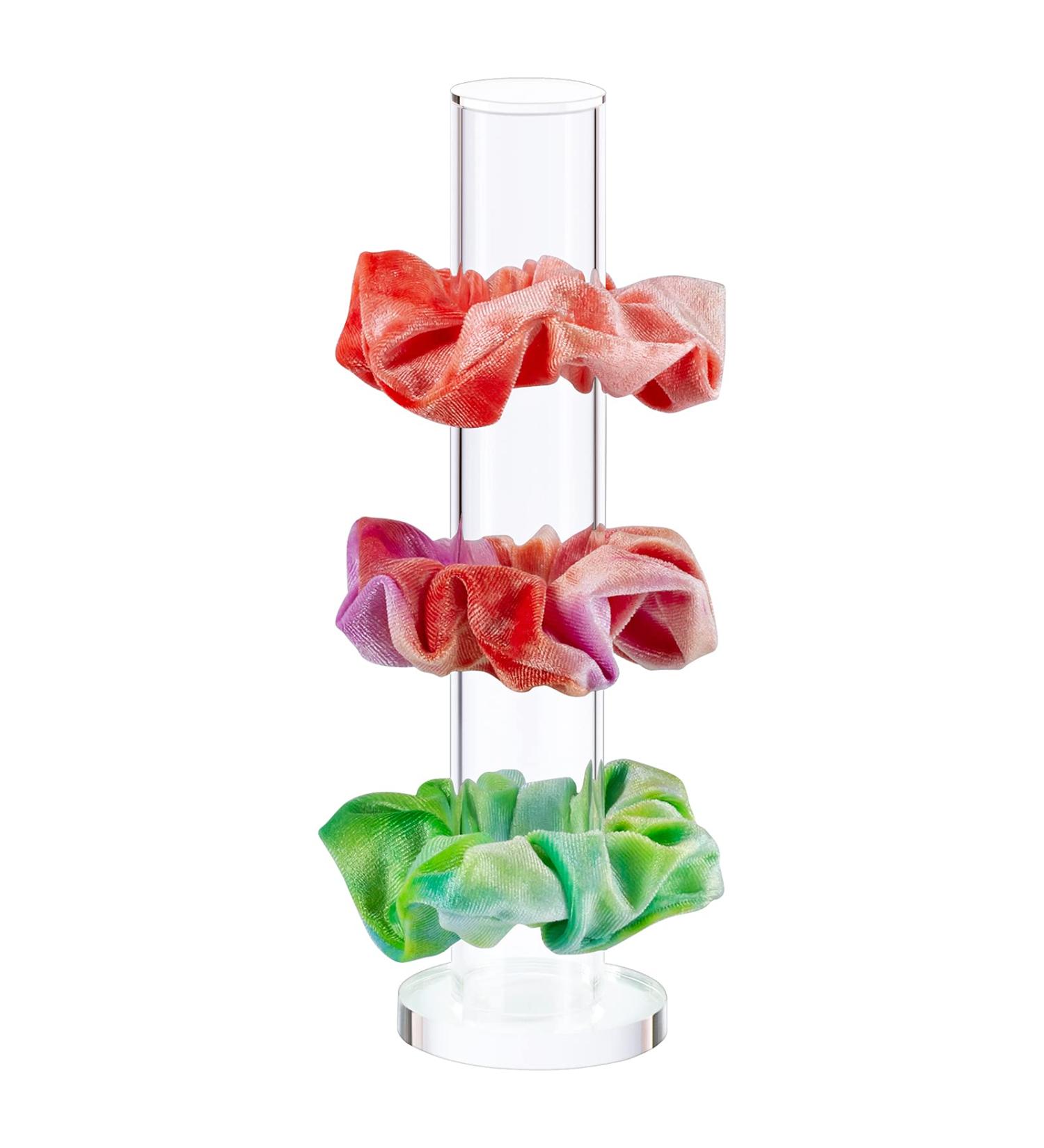 Cecolic Acrylic Hair Gum Holder - Transparent Hair Tie Organizer & Jewelry Display Tower for Teenage Girls (25.4 cm) - Buy Online on GoSupps.com
