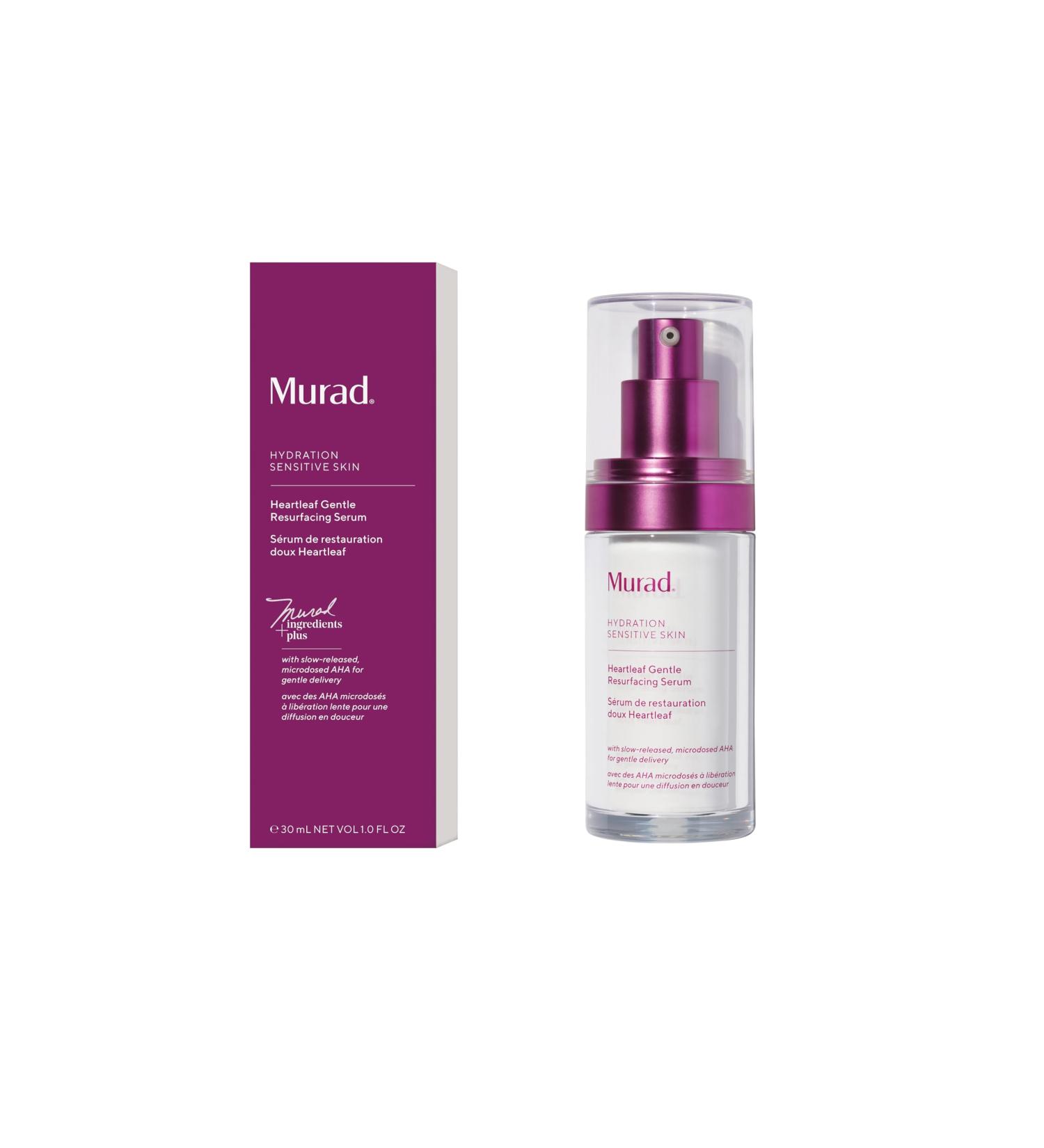 Murad Heartleaf Gentle Resurfacing Serum Low-Dose Glycolic Acid AHA and Heartleaf Comfortably Exfoliates Senstive Skin to Improve Radiance and Smooth Fine Lines & Wrinkles 1.0 Fl Oz - Buy Online on GoSupps.com