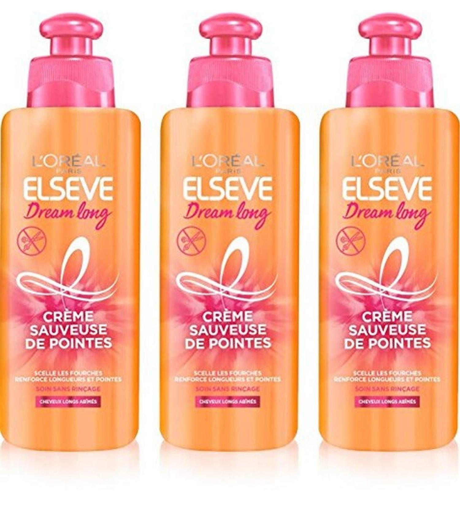 L'Or al Paris Els ve Dream Long Hair Ends Rescue Cream - Castor Oil - 200 ml - Pack of 3 - Buy Online on GoSupps.com