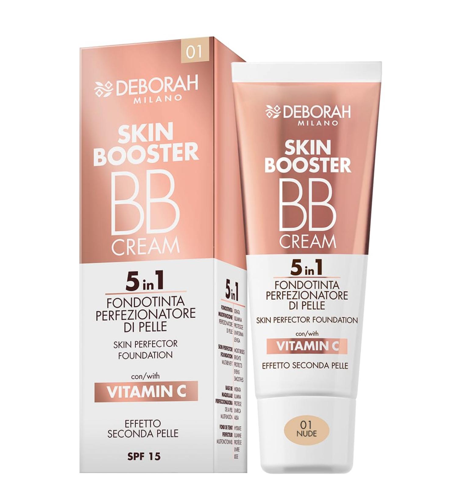 Buy Deborah Skin Booster BB Cream with Vitamin C n. 01 Nude - 1 Unit | Made in Italy | International Shipping Available - Buy Online on GoSupps.com