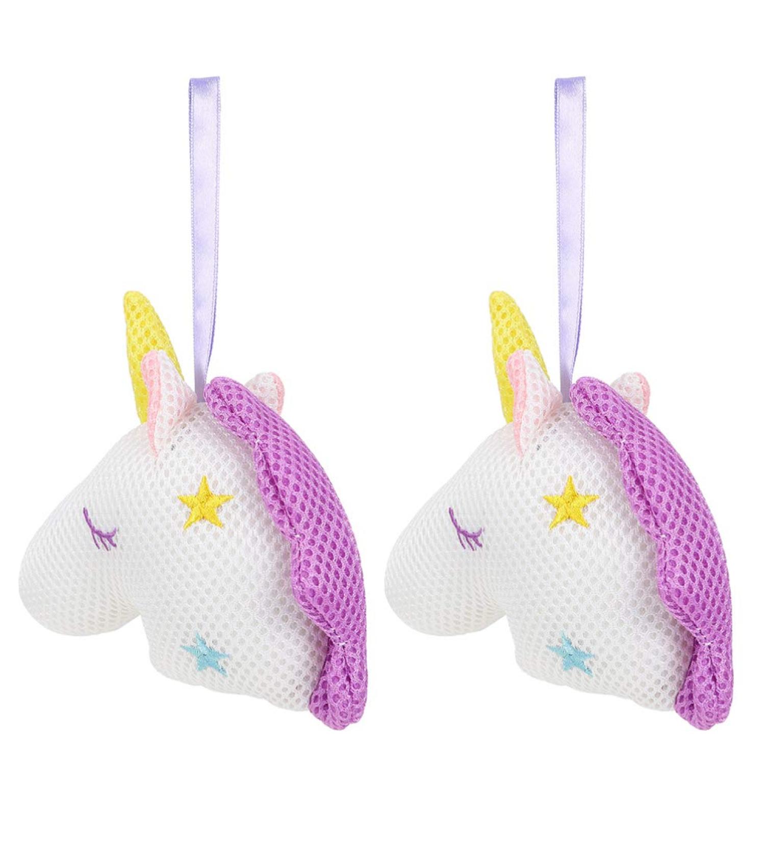 Beaupretty Unicorn Bath Shower Sponge Pouf - 2Pcs Exfoliating Loofahs for Deep Cleaning - Buy Online on GoSupps.com