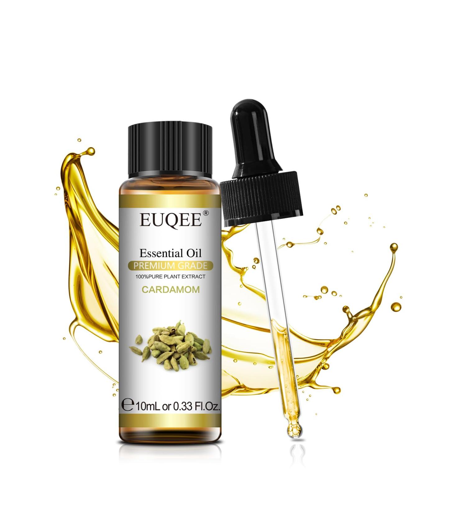 EUQEE Cardamom Essential Oil 10ml Pure Natural Cardamom Oils Aromatherapy Essential Oils for Diffusers for Home Relax Humidifiers Cardamom 10.00 ml (Pack of 1) - Buy Online on GoSupps.com