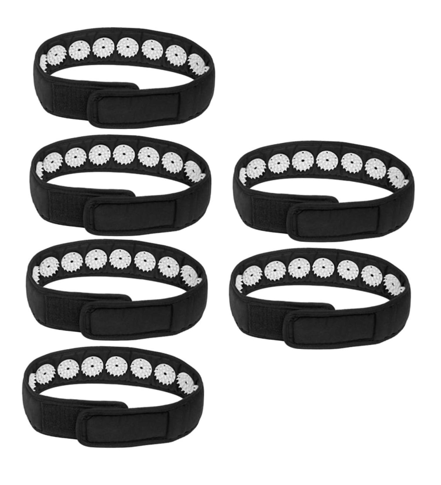 Healeeved 3 Sets of 2-Piece Head Massage Belt & Sponge Headband - Light & Comfortable Neck Massage Cushion - Black - Perfect for Relaxation & Wellness - Buy Online on GoSupps.com