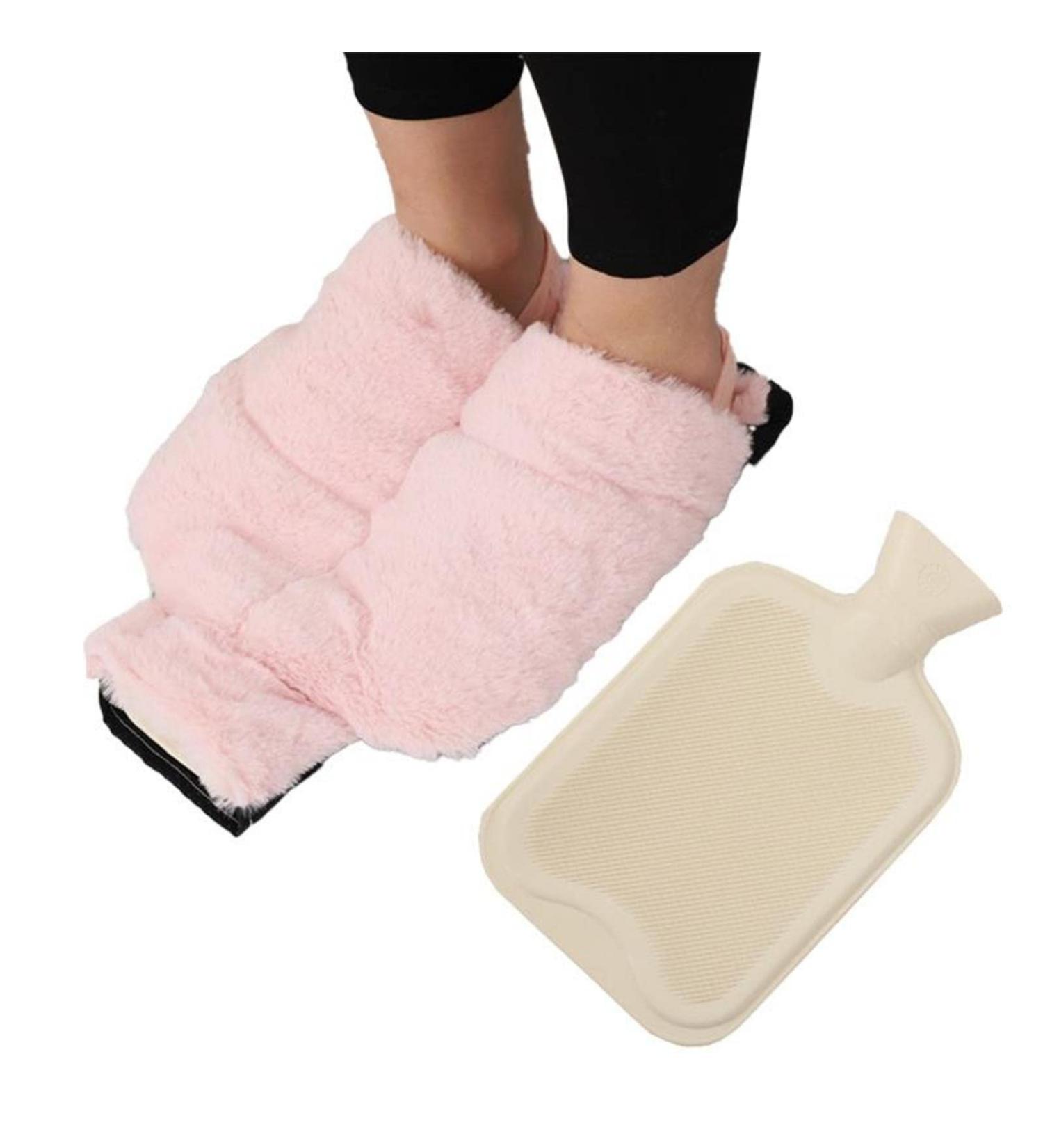 Yajexun Foot Warmer - Cozy Plush Foot Bag for Hot Water Bottle (2L) | Removable Thickened Design for Men & Women | Pink - Buy Online on GoSupps.com