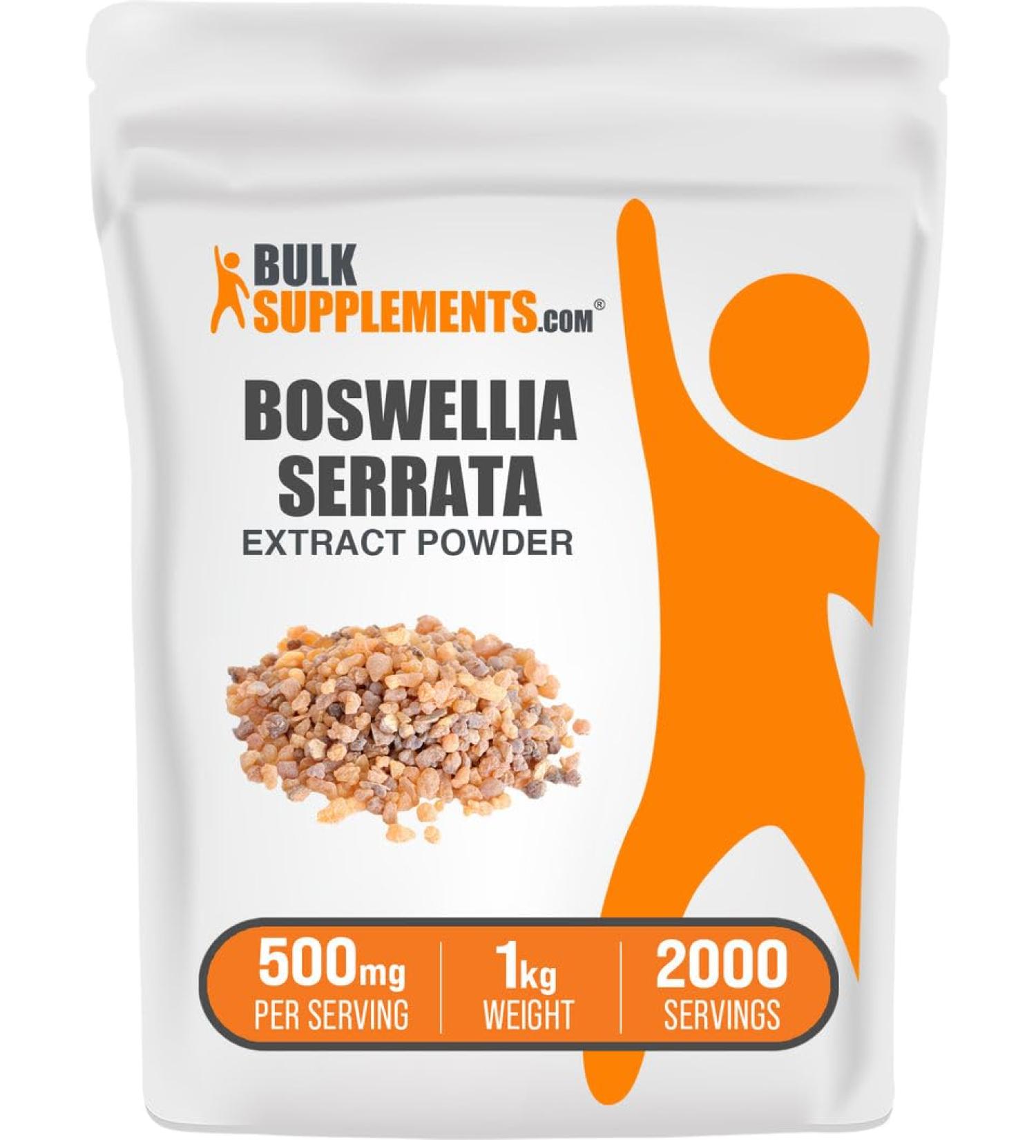 BulkSupplements.com Boswellia Serrata Extract Powder - Boswellia Supplement from Frankincense Resin - Vegan & Gluten Free 500mg per Serving 1kg (2.2 lbs) (Pack of 1) 35.27 Ounce (Pack of 1) - Buy Online on GoSupps.com