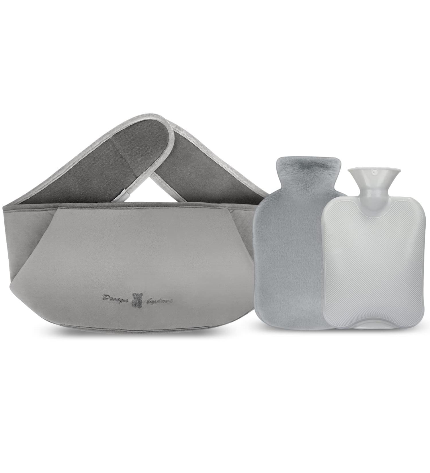 Heat Bottle 1.2L - 3 in 1 Rubber Heat Belt for Pain Relief | Ideal for Children Adults & Seniors - Gray - Buy Online on GoSupps.com