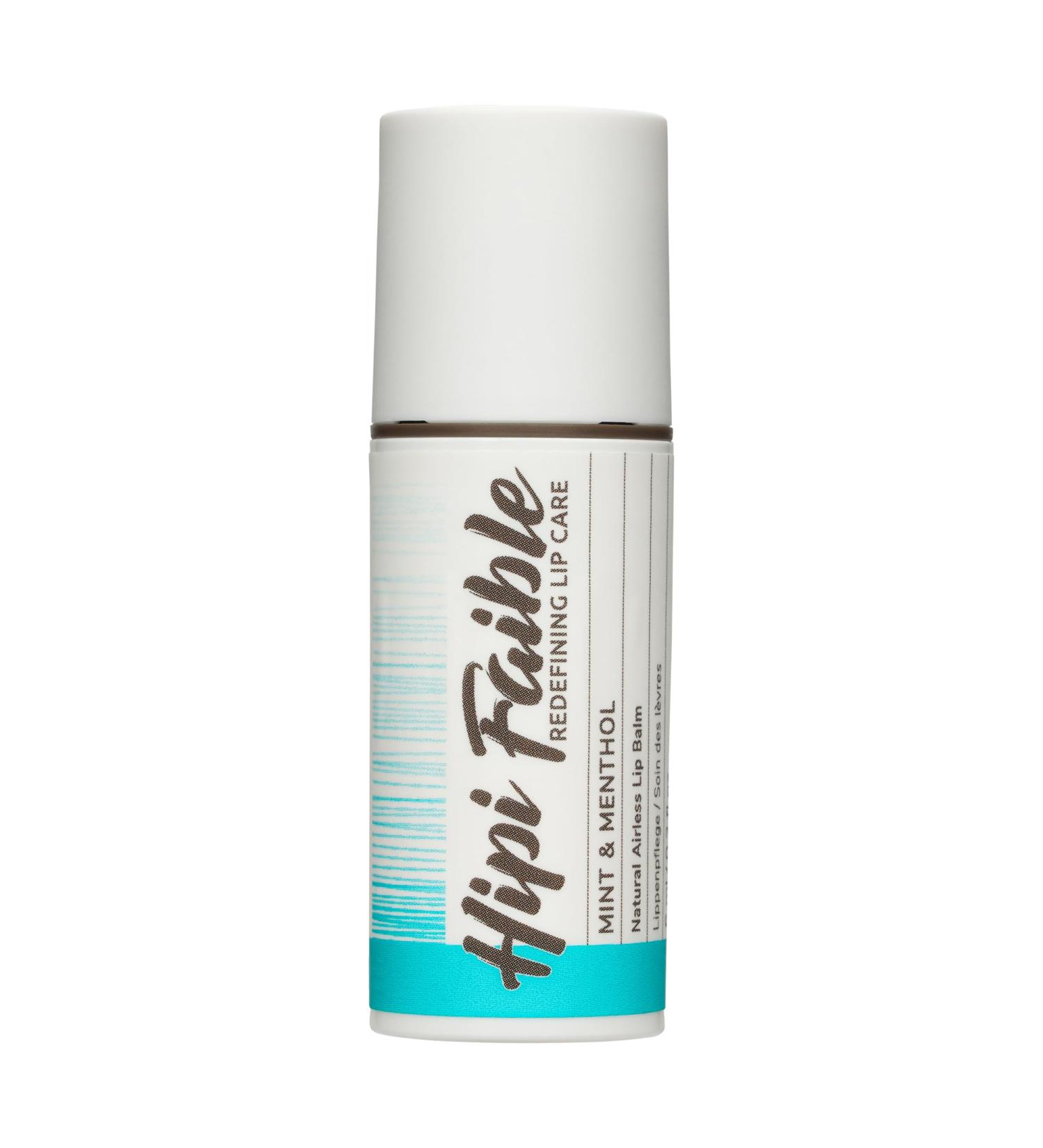 Hipi Faible MINT & MENTHOL Lip Balm - 100% Natural Cosmetic Lip Care - Made in Germany - 6ml Pump Dispenser - International Shipping Available - Buy Online on GoSupps.com