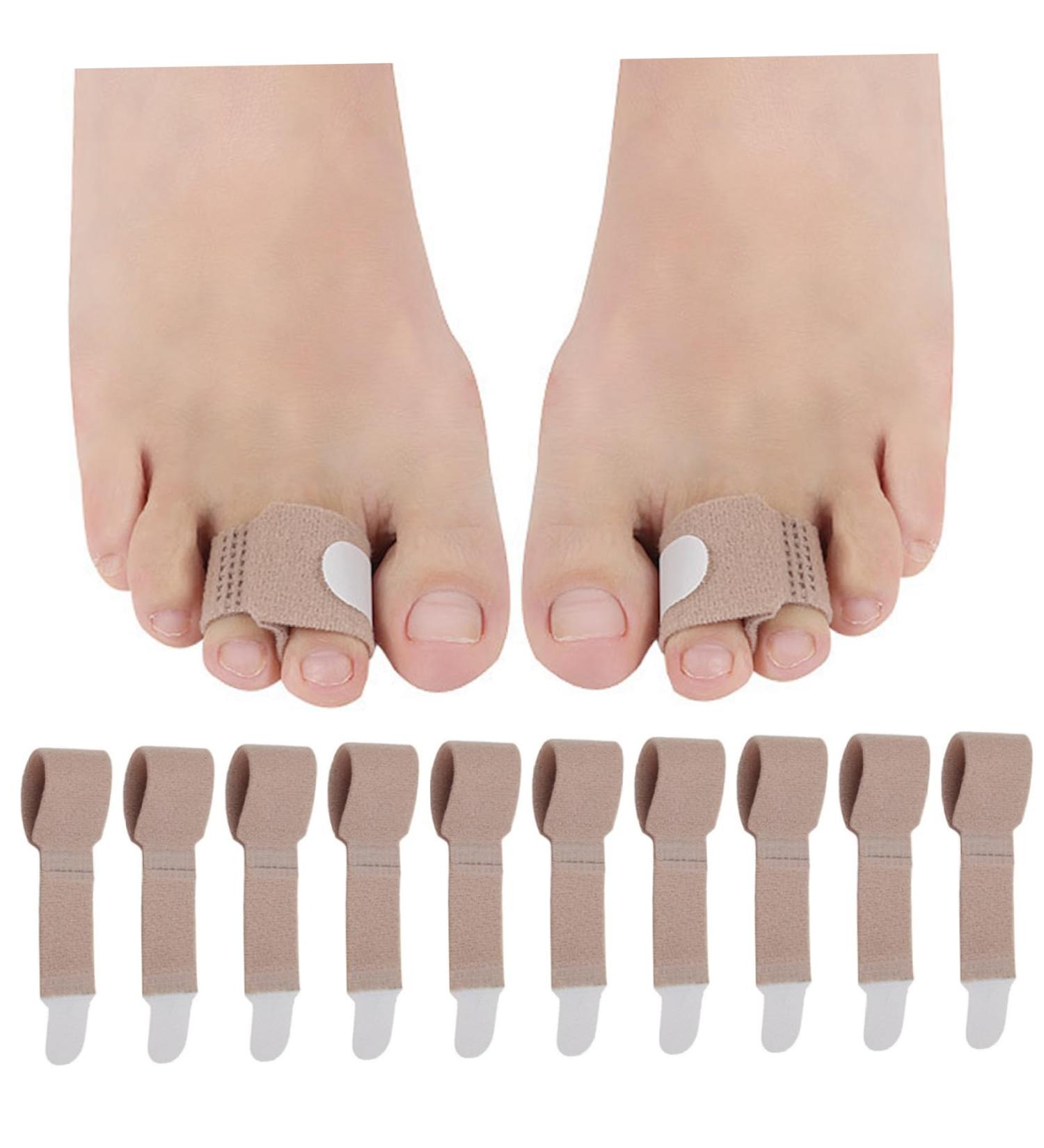 Toe Splints for Hammer Toe Correction - 10PCS Skin-Friendly & Breathable Straighteners with Fasten Tape for Overlapping & Crooked Toes - Women's Hand Finger Corrector - Buy Online on GoSupps.com