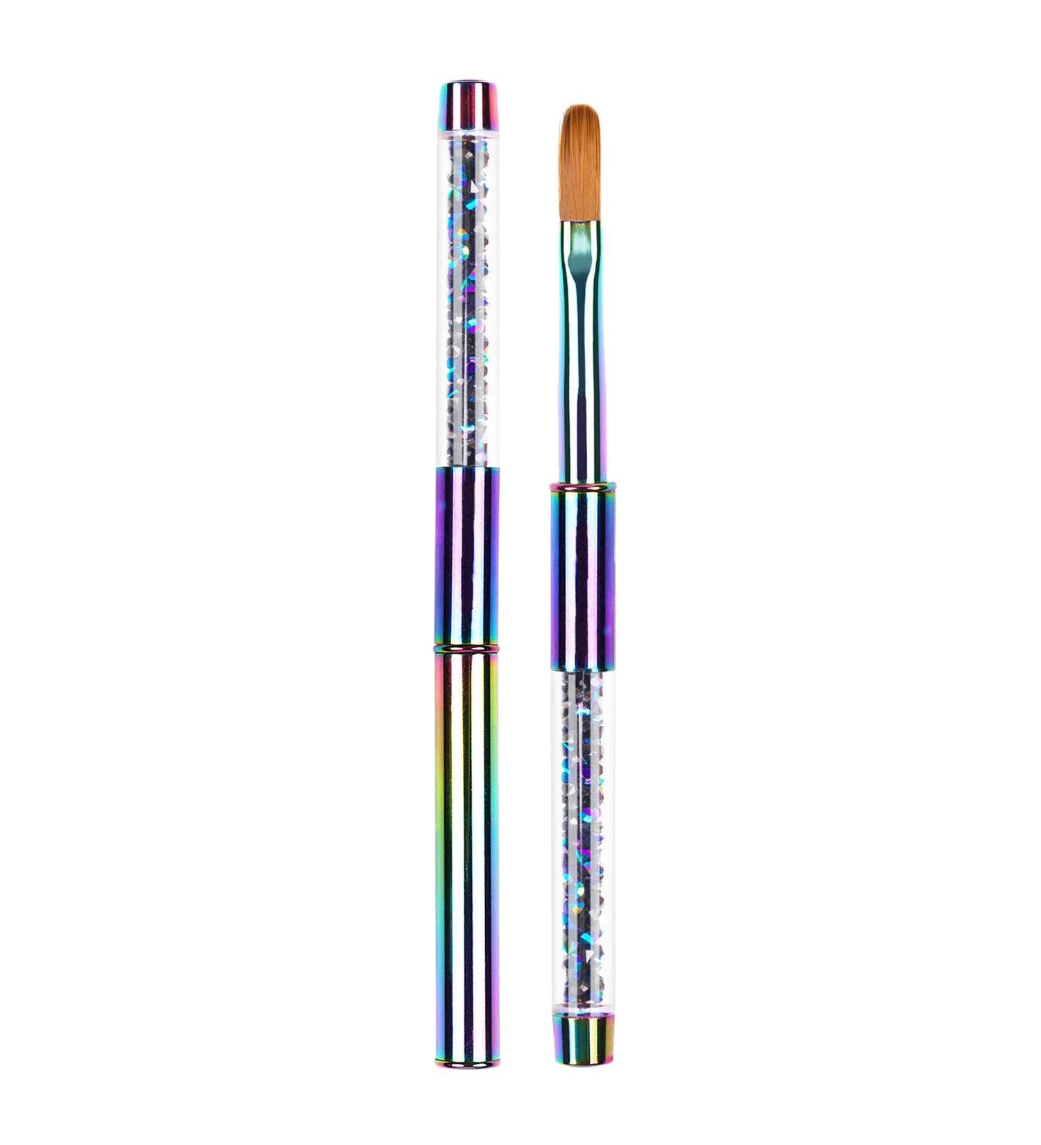 RIYAN Dual Ended Nail Art Acrylic UV Gel Extension Builder Flower Painting Pen Brush UV Gel Nail Art Brush Manicure Tool 6 - Buy Online on GoSupps.com