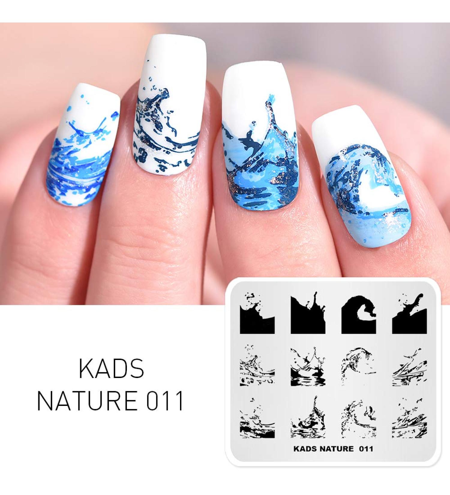 KADS Ocean Nail Stamping Plate - DIY Manicure Stencil Tool (NA011) - Buy Online on GoSupps.com