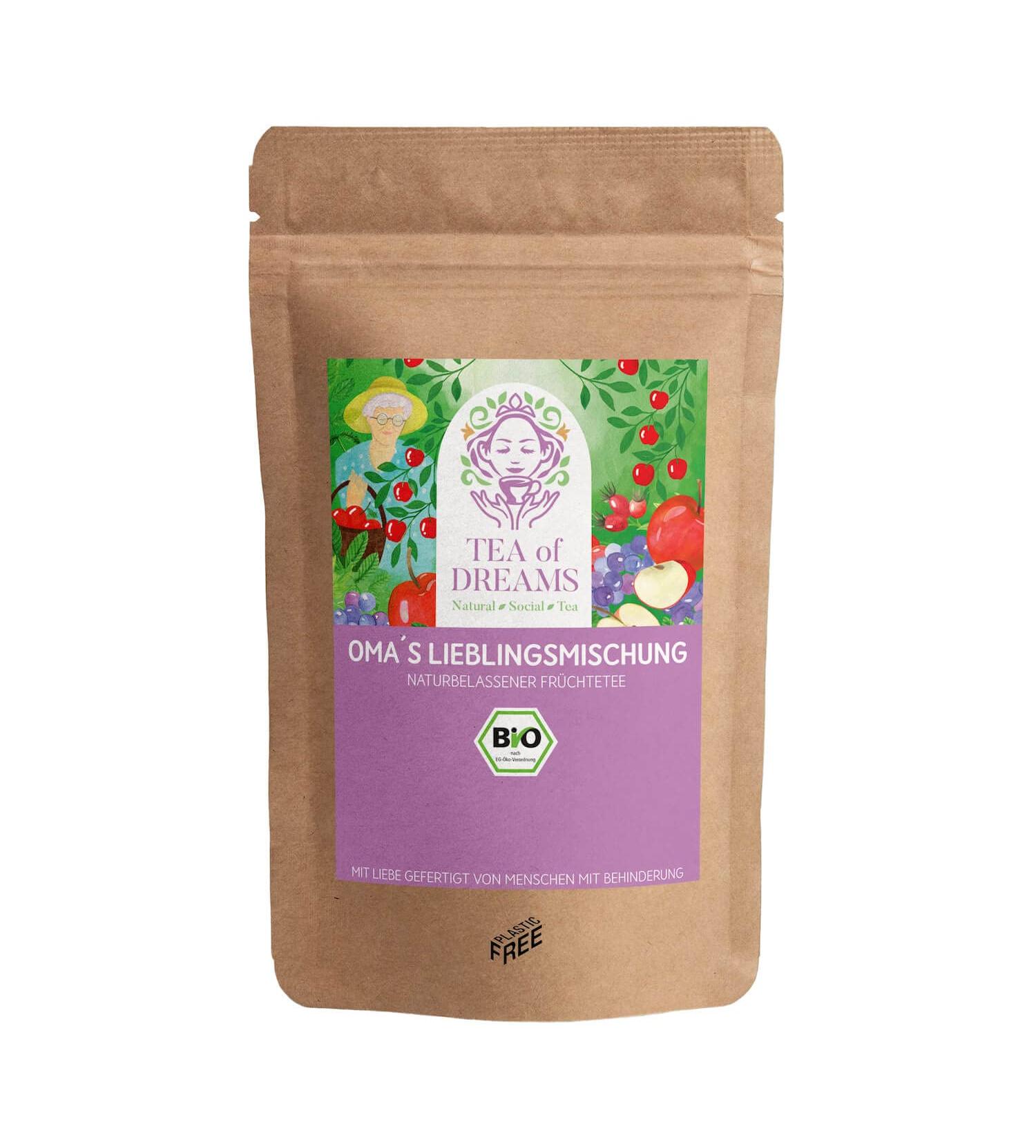  Tea of Dreams Organic Fruit Tea | Grandma's Favorite Blend | Fresh and Natural Fruit Tea Blend | Loose Leaf Tea | 250g - Buy Online on GoSupps.com