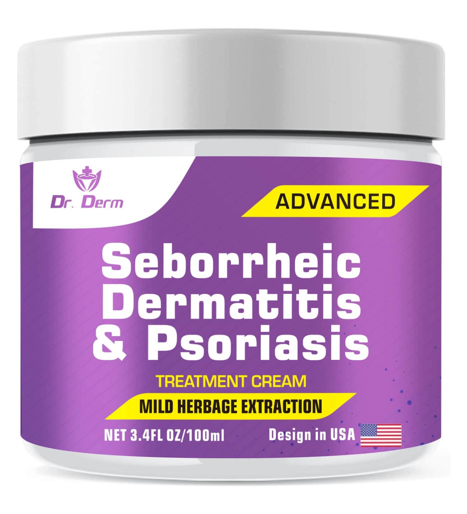 Dr. DERM Seborrheic Dermatitis Cream - Psoriasis Scalp Treatment for Folliculitis, Dry Scalp & Dandruff - Anti-Itch & Soothing Relief - 3.4 Fl Oz - Buy Online on GoSupps.com