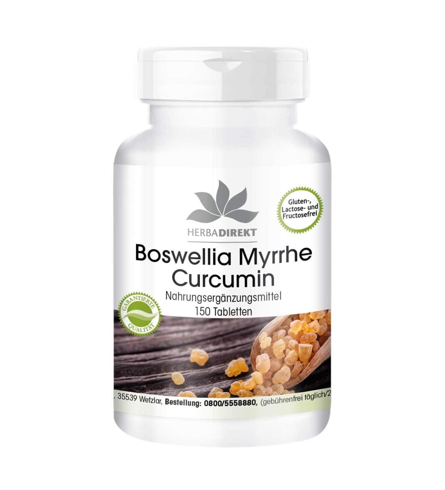 WARNKE VITAL SUBSTANCES Boswella tablets with mire and curcumin 150 tablets with vitamin D3 HERBADIRE RECKTY by Warnke Valthys German pharmacists qualitia - Buy Online on GoSupps.com