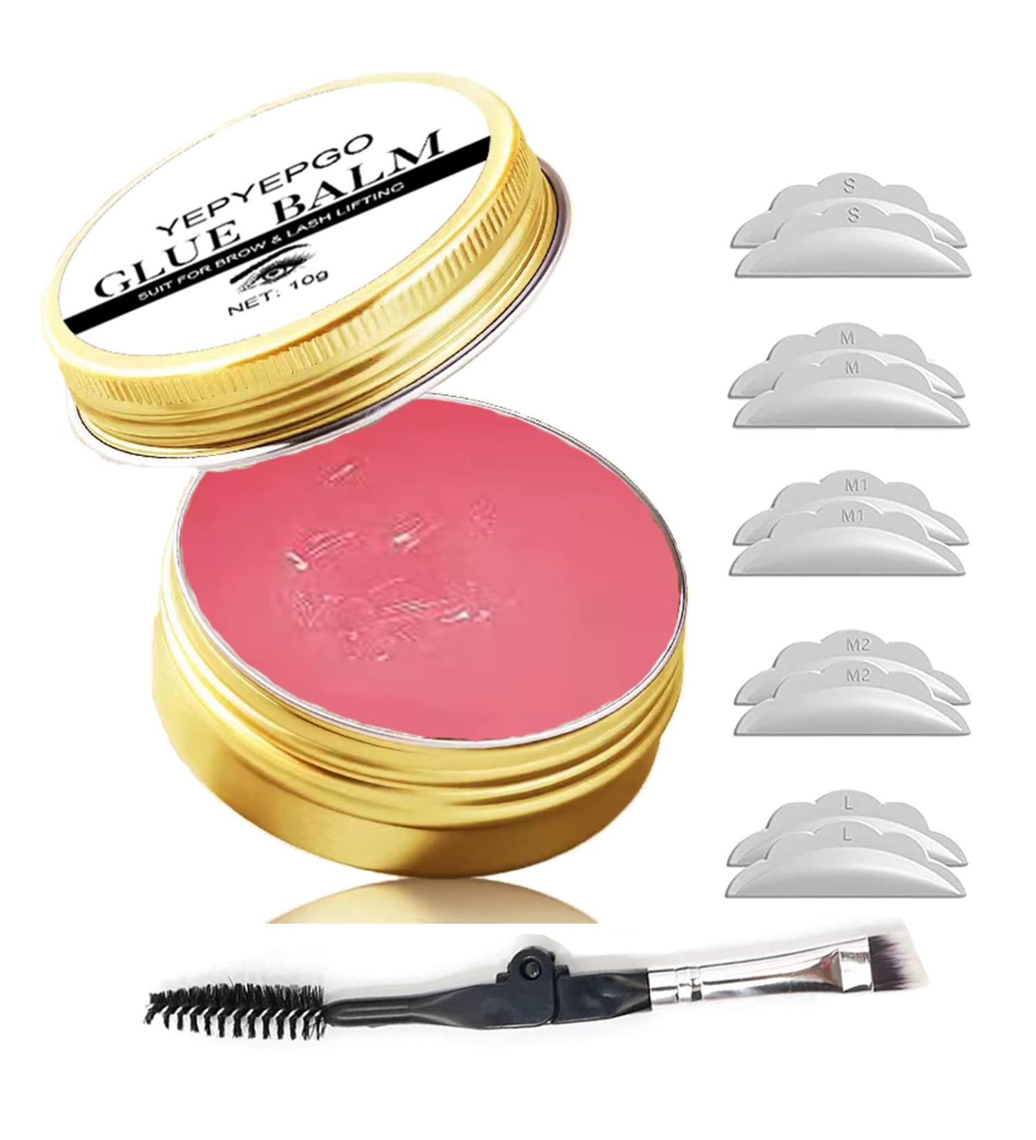 2024 Lash Lift Glue Balm - 2 in 1 Adhesive for Eyelash & Brow Lamination | Professional Semi-Permanent Curling & Perming | 0.35oz Pink-Strawberry - Buy Online on GoSupps.com