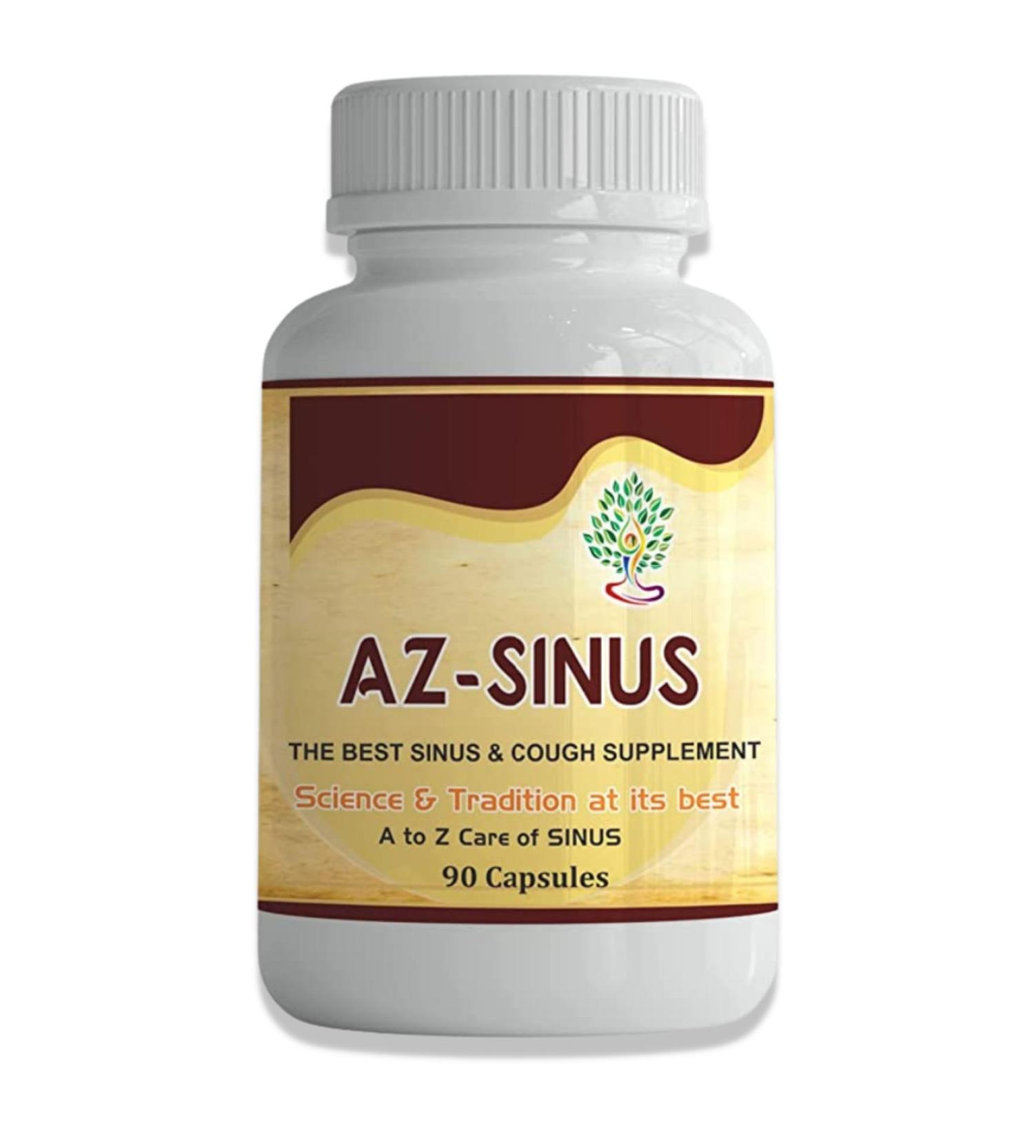 AZ Sinus & Cough Care Capsules - Herbal Relief for Sinusitis - 90 Capsules (Ministry of Ayush Approved) - Buy Online on GoSupps.com
