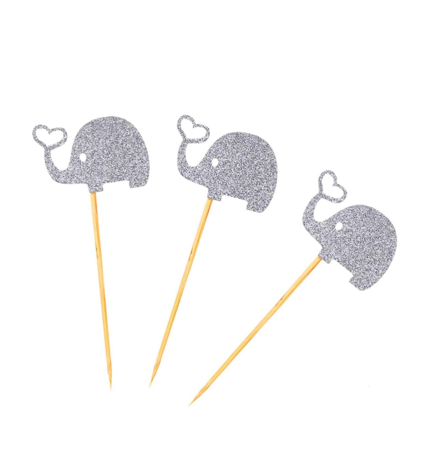 Warmhm 3pcs Cocktail Picks Elephant Cupcake Picks Topper Heart Glitter Picks Food Elephant Cupcake Toppers Gold Glitter Toppers Paper Cups Stick Fruit Topper Heart Wedding Earth Tones Rod - Buy Online on GoSupps.com