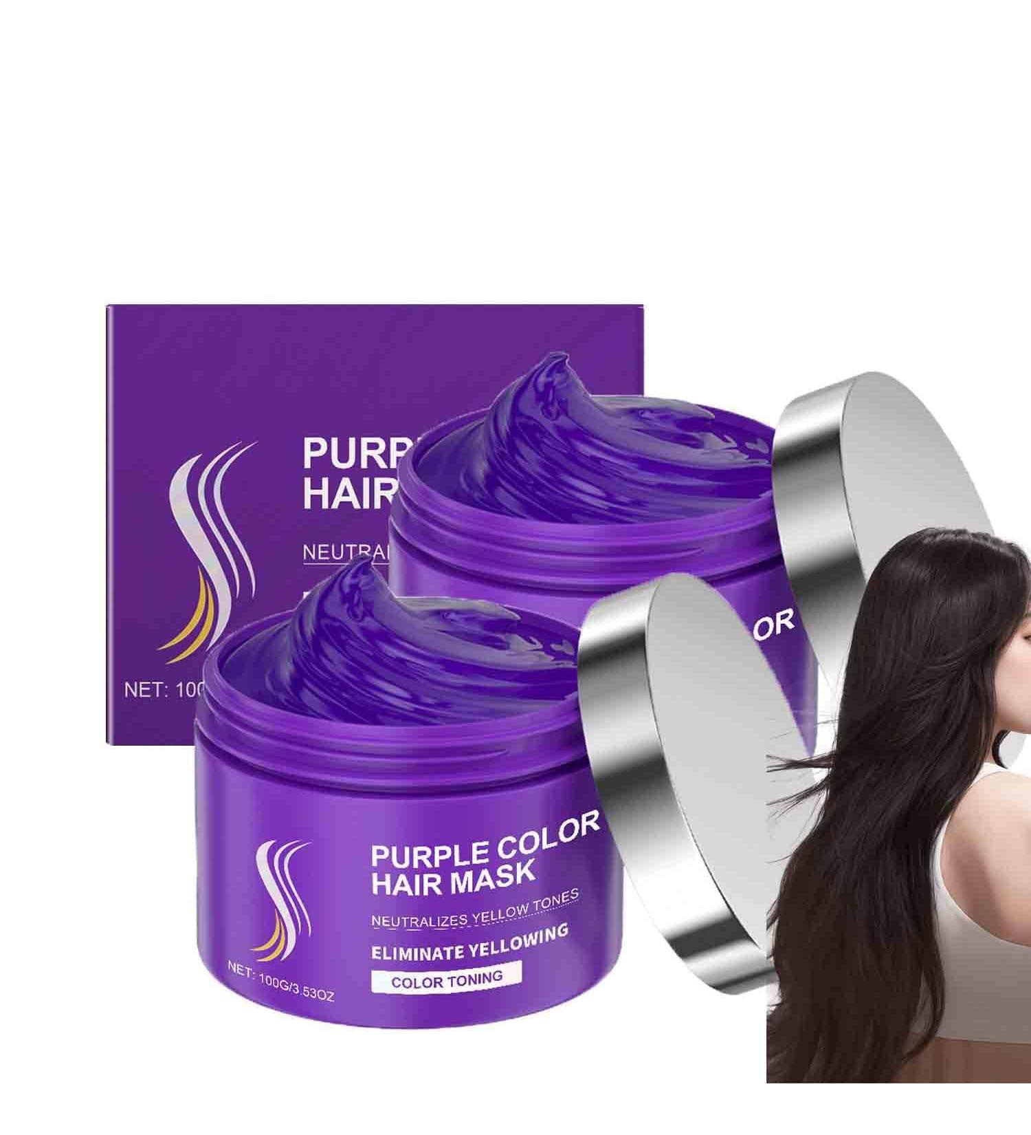 Masque capillaire violet - Traitement capillaire la k ratine R pare et nourrit les cheveux Masque capillaire violet Collag ne Revitalisant profond limine les tons jaunes et hydrate les cheveux - Buy Online on GoSupps.com