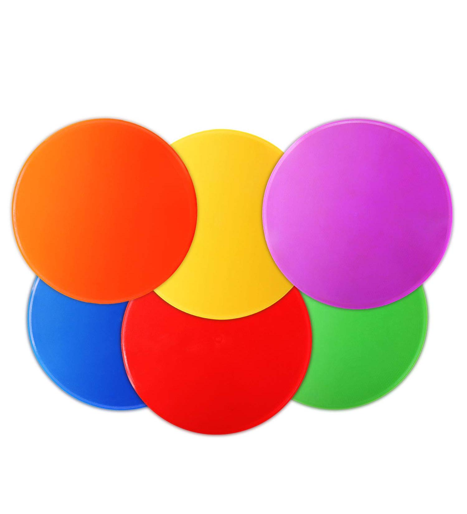 12pcs Colorful Spot Markers Set | Anti-Slip Rubber | 9 Inch | For Soccer, Football, Basketball Training | Kids School Teaching Tool - Buy Online on GoSupps.com