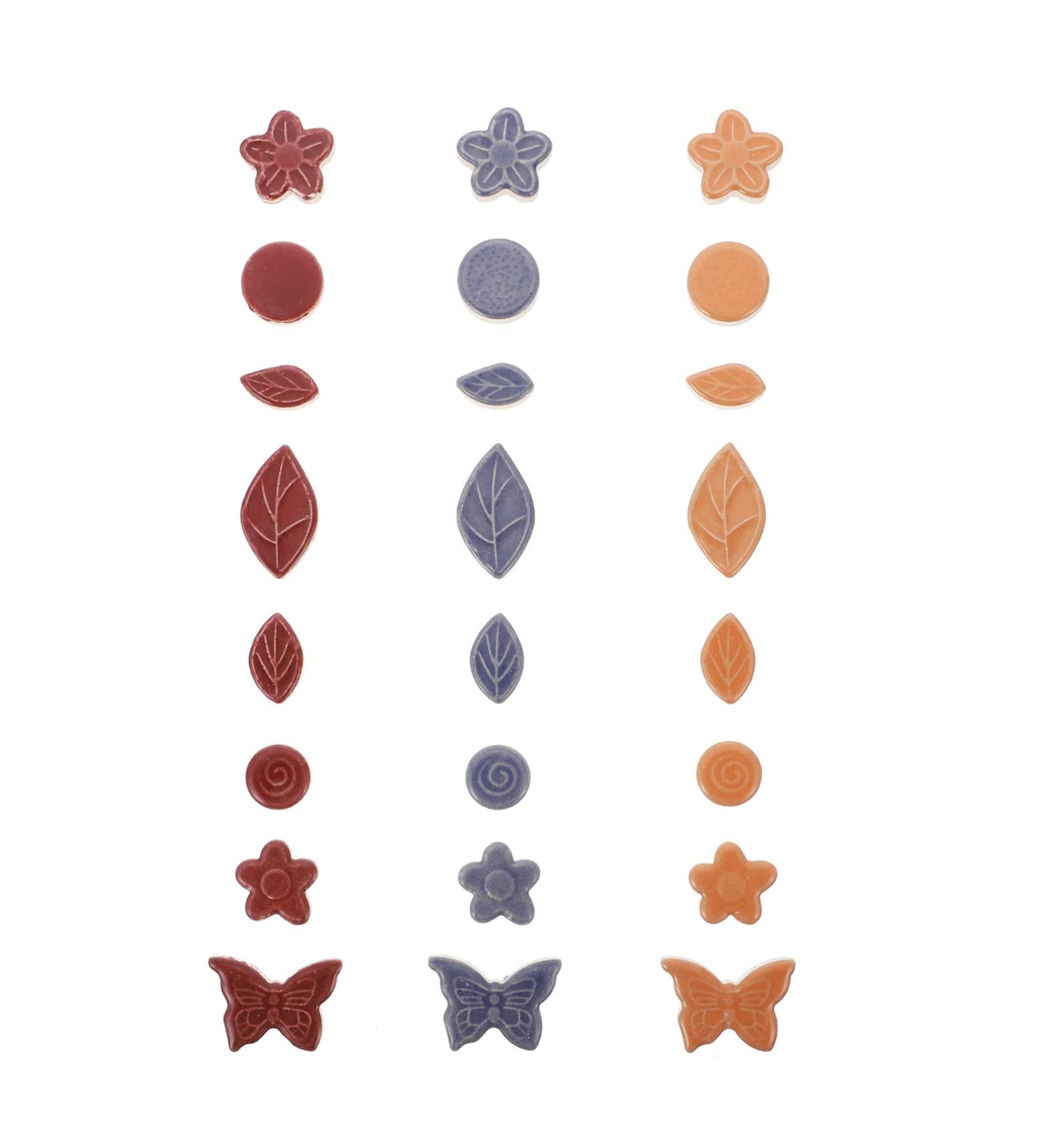 SEWACC 3pcs Ceramic Butterfly Flower Ceramic Decor Mosaic gems Crafts Supplies for Adults Scrapbooking Charm Mosaic Tiles Craft DIY Material Tile Trim Ceramics Ceramic Tile Art Supplies As Shownx3pcs 0.6X3.5CMx3pcs - Buy Online on GoSupps.com