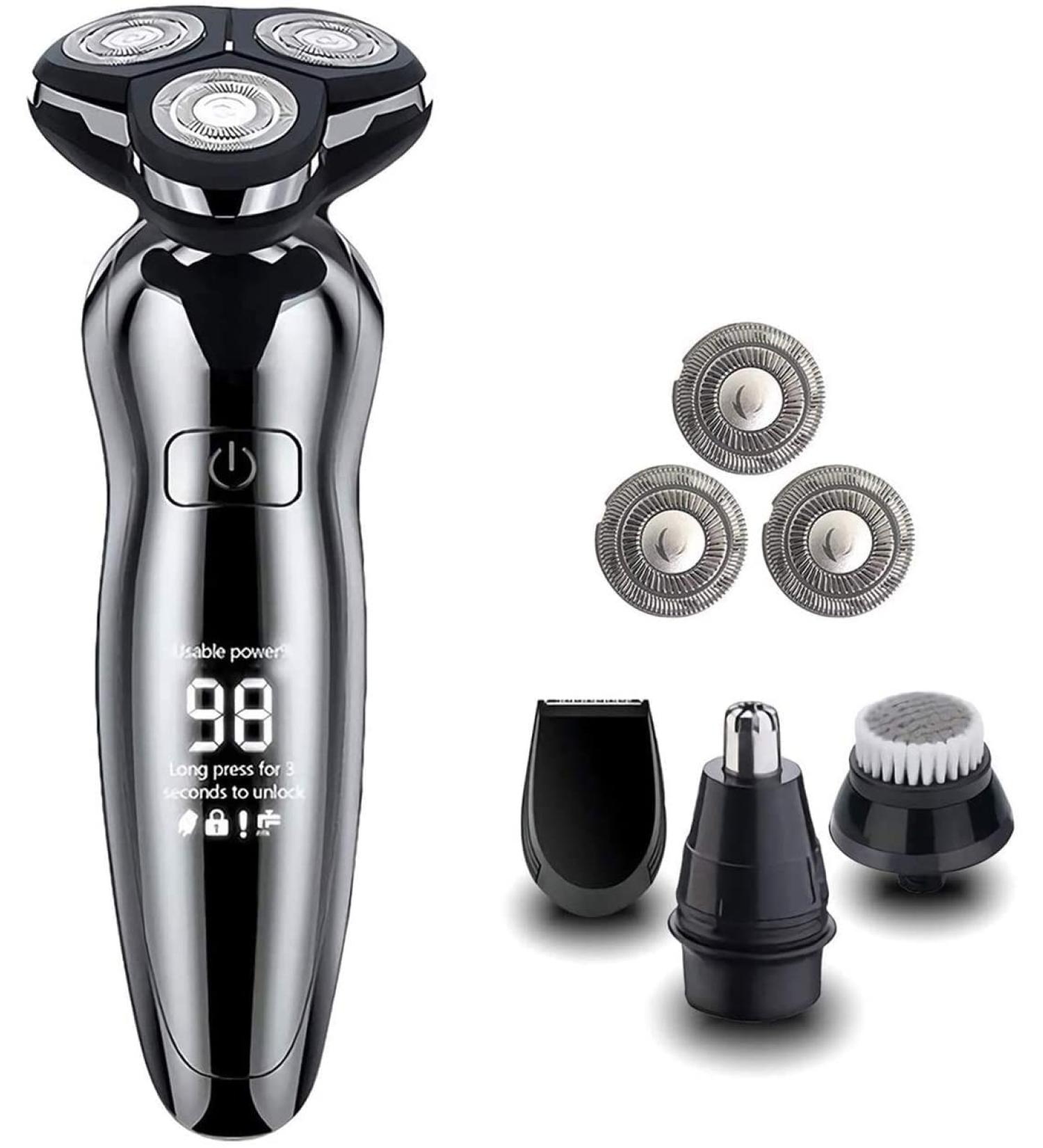 Electric Shavers for Men | Waterproof Rotary Razor | Portable & USB Rechargeable Men's Shaver - Buy Online on GoSupps.com