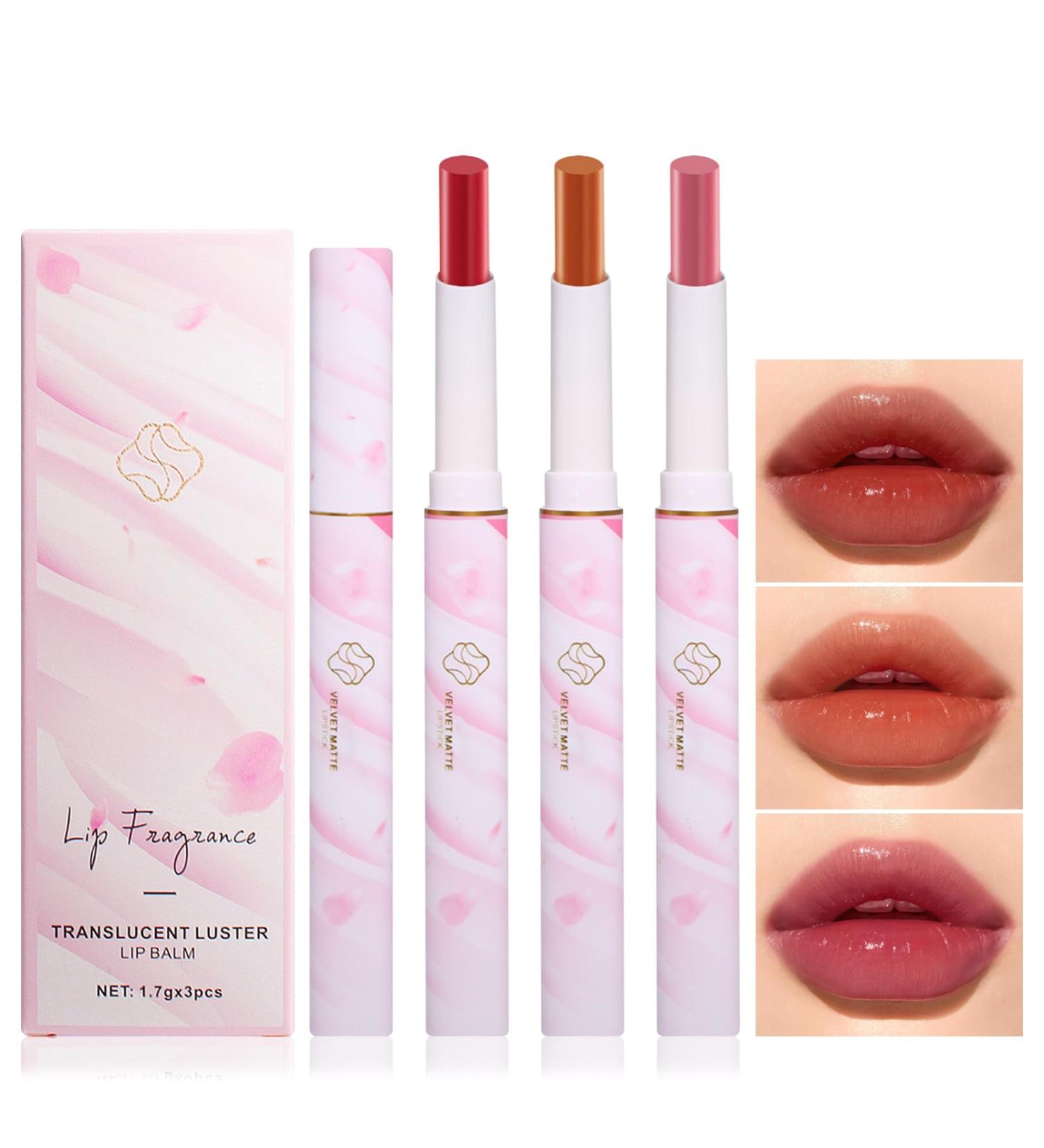 Jelly Lipstick Set - Long Lasting Tinted Lip Balm in 3 Colors | Moisturizing Lip Tint & Plumper for Women - Buy Online on GoSupps.com