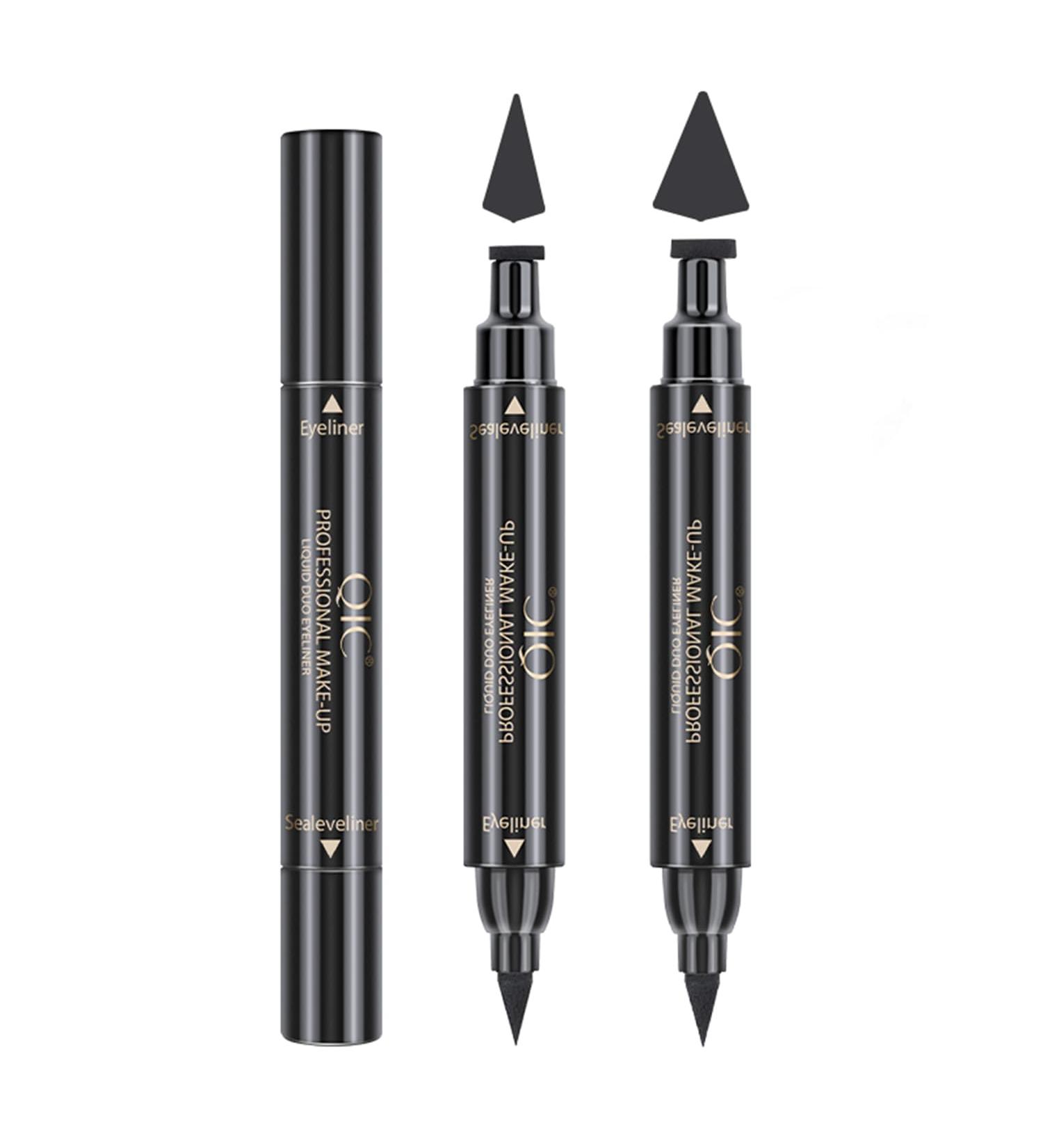 Winged Eyeliner Stamp TEOYALL Wing Long Lasting Liquid Eye liner Pen Waterproof Smudgeproof and Sweatproof 2 Pack Dual Ended Pencil (Thick&Thin) - Buy Online on GoSupps.com
