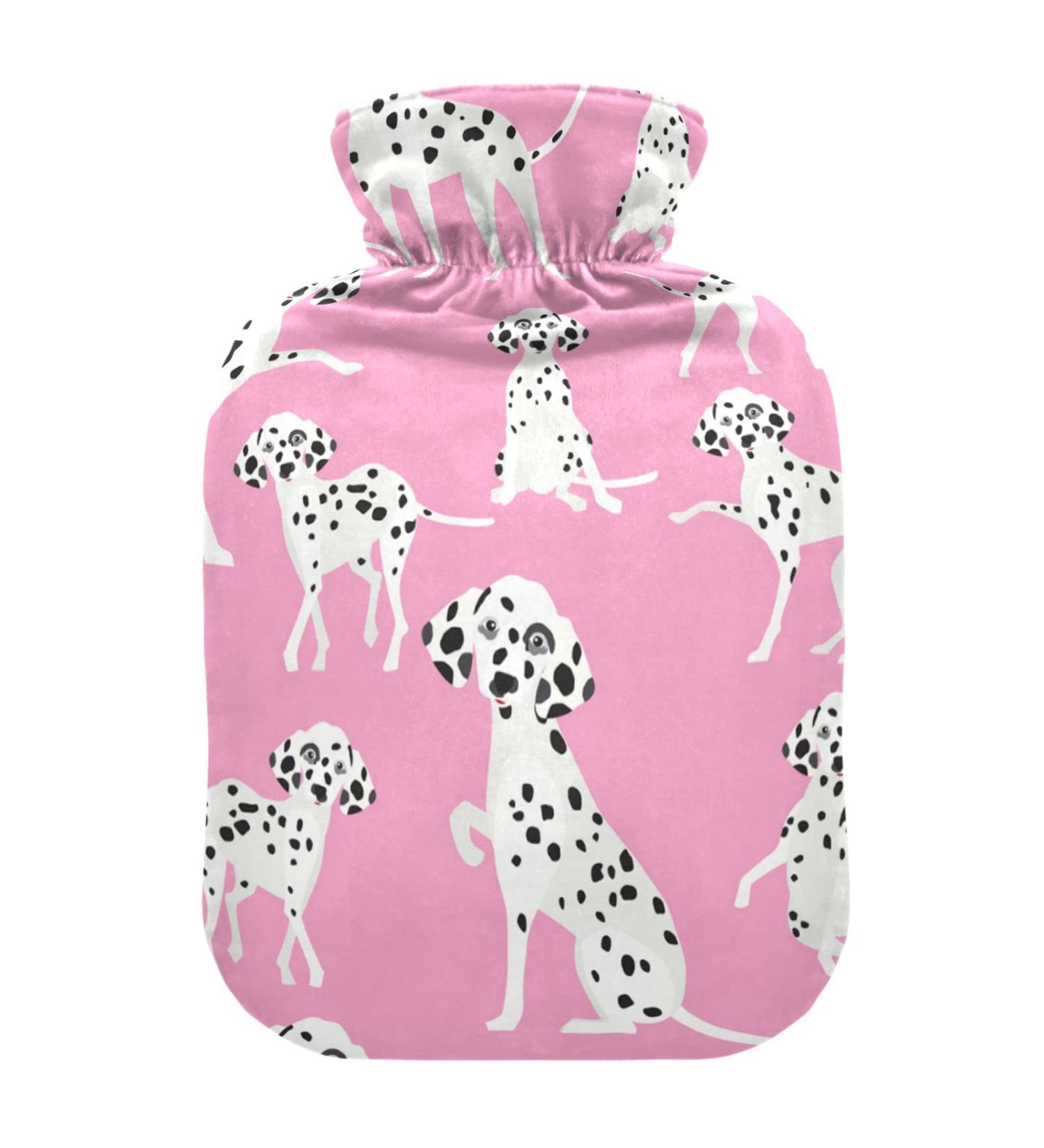 Dalmatian Dog Hot Water Bottle with Cover - 2L Heat Pack for Pain Relief & Period Cramps - Buy Online on GoSupps.com