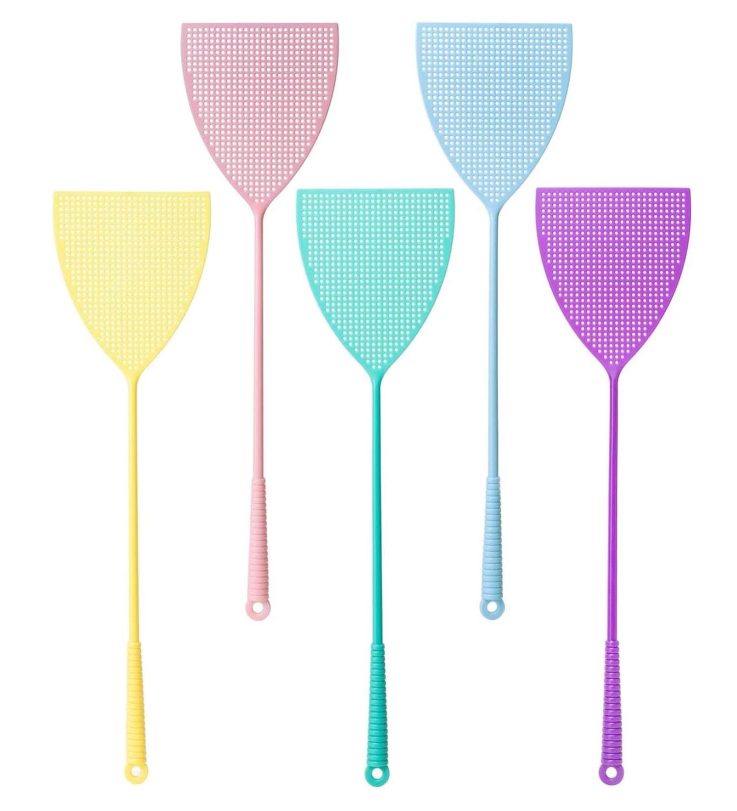 KKRAUS 5 Pack Fly Swatter Manual Plastic Long Handle Fly Swatters Home Garden Flyswatter for Indoors Outdoor Classroom Office Fly Killer - Buy Online on GoSupps.com