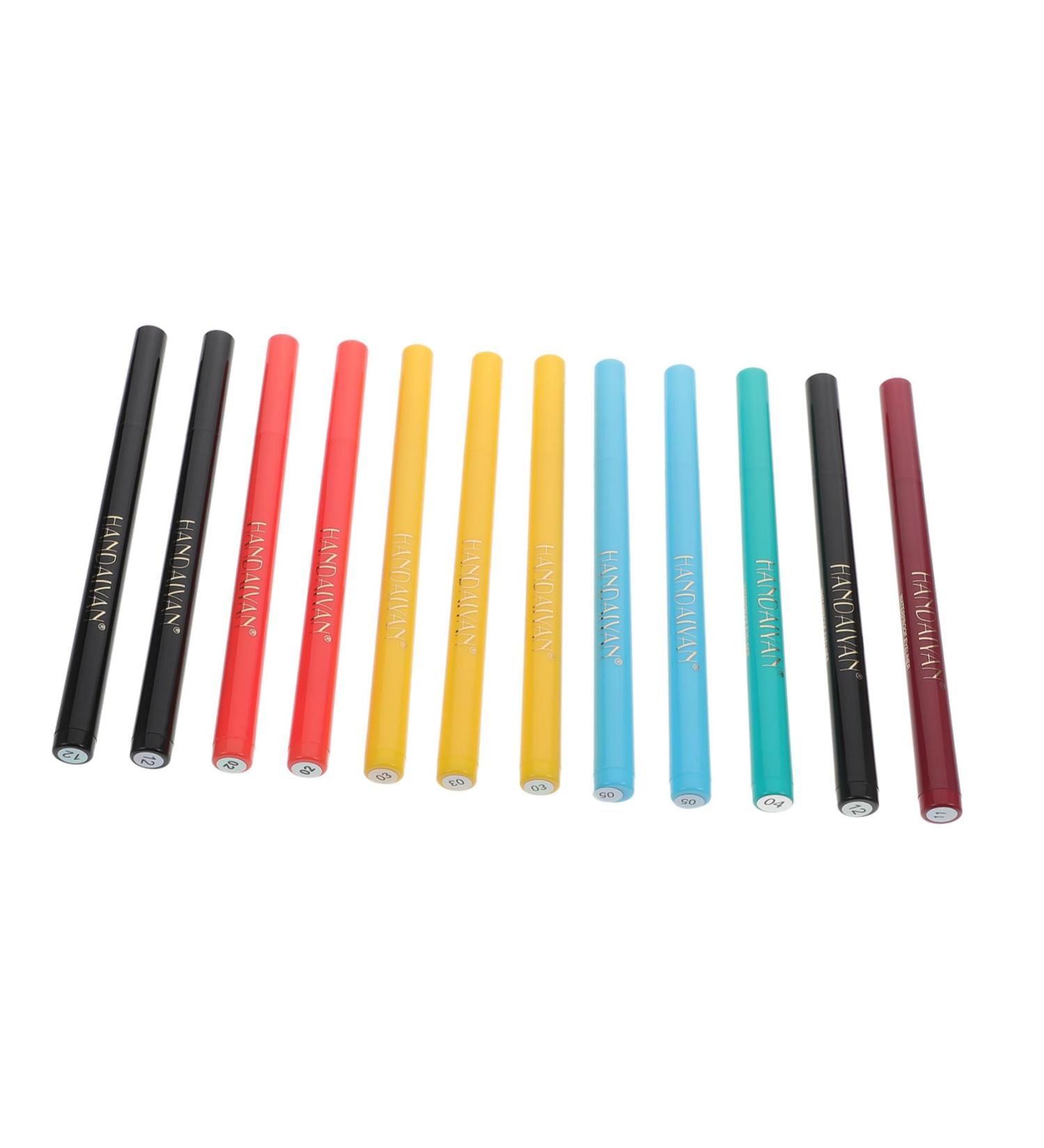 VINTORKY 12pcs Liquid Eyeliner Matte Colored Eyeliner Eye Beauty Pencil Eyeliner Liquid Pen Eyeliner Pencil - Buy Online on GoSupps.com